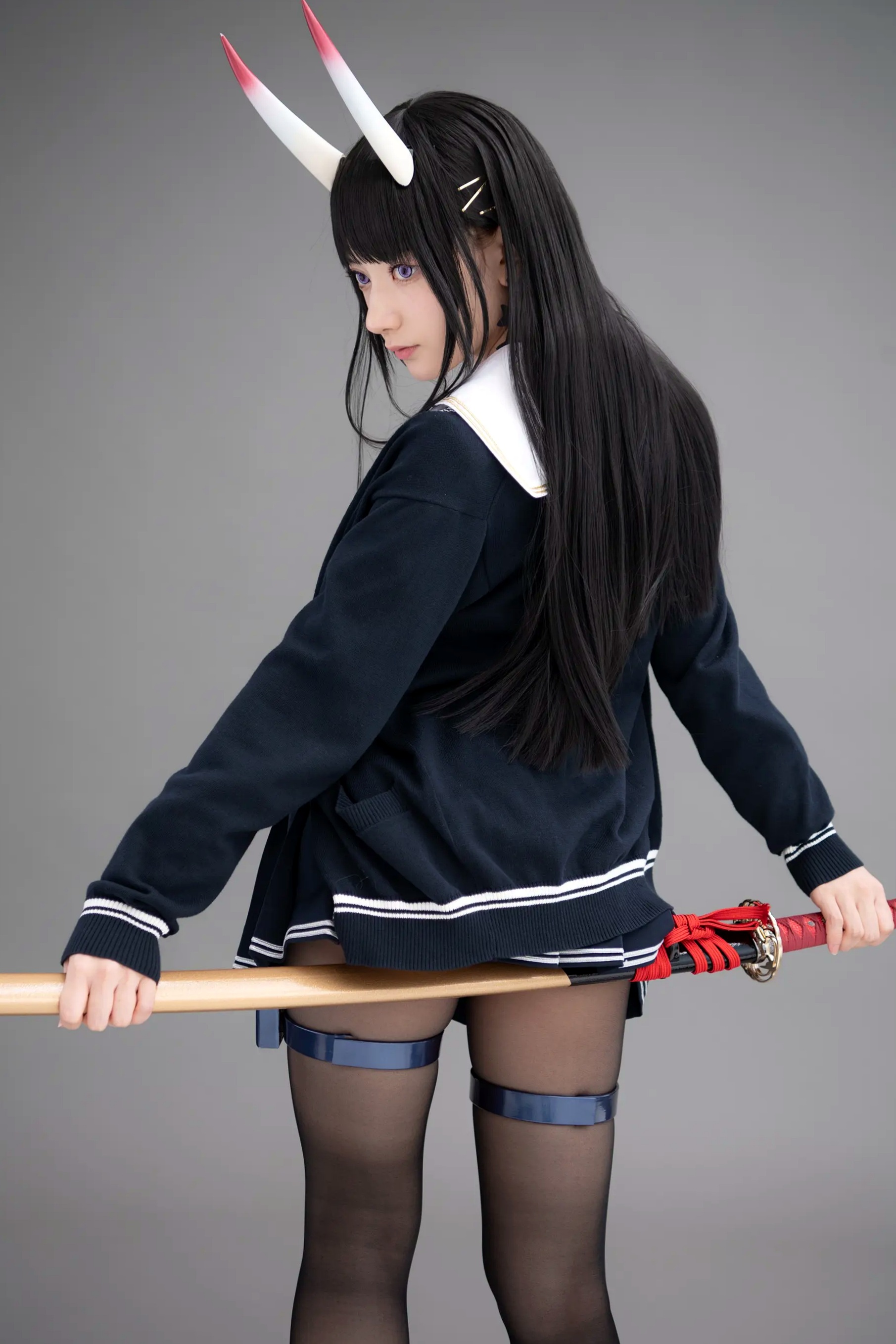 (Cosplay) Sakurai 尊みを感じて桜井 - 本日着任、能代战力强化请求 碧蓝航线能代黑丝制服COS [186P]