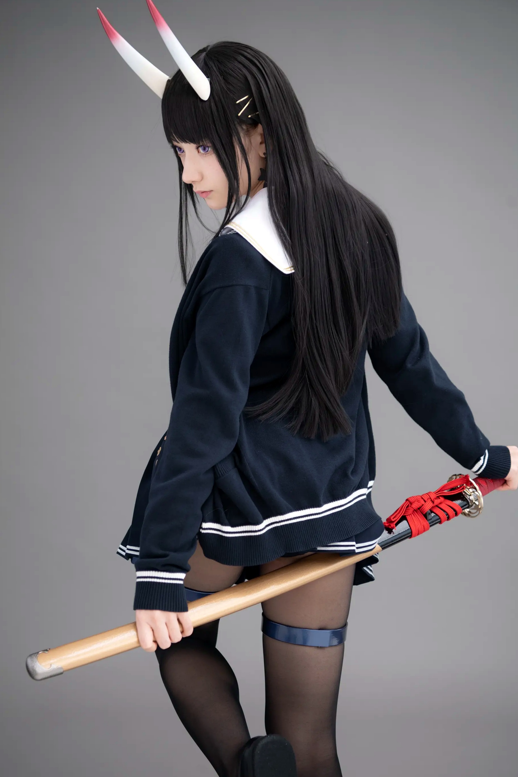 (Cosplay) Sakurai 尊みを感じて桜井 - 本日着任、能代战力强化请求 碧蓝航线能代黑丝制服COS [186P]