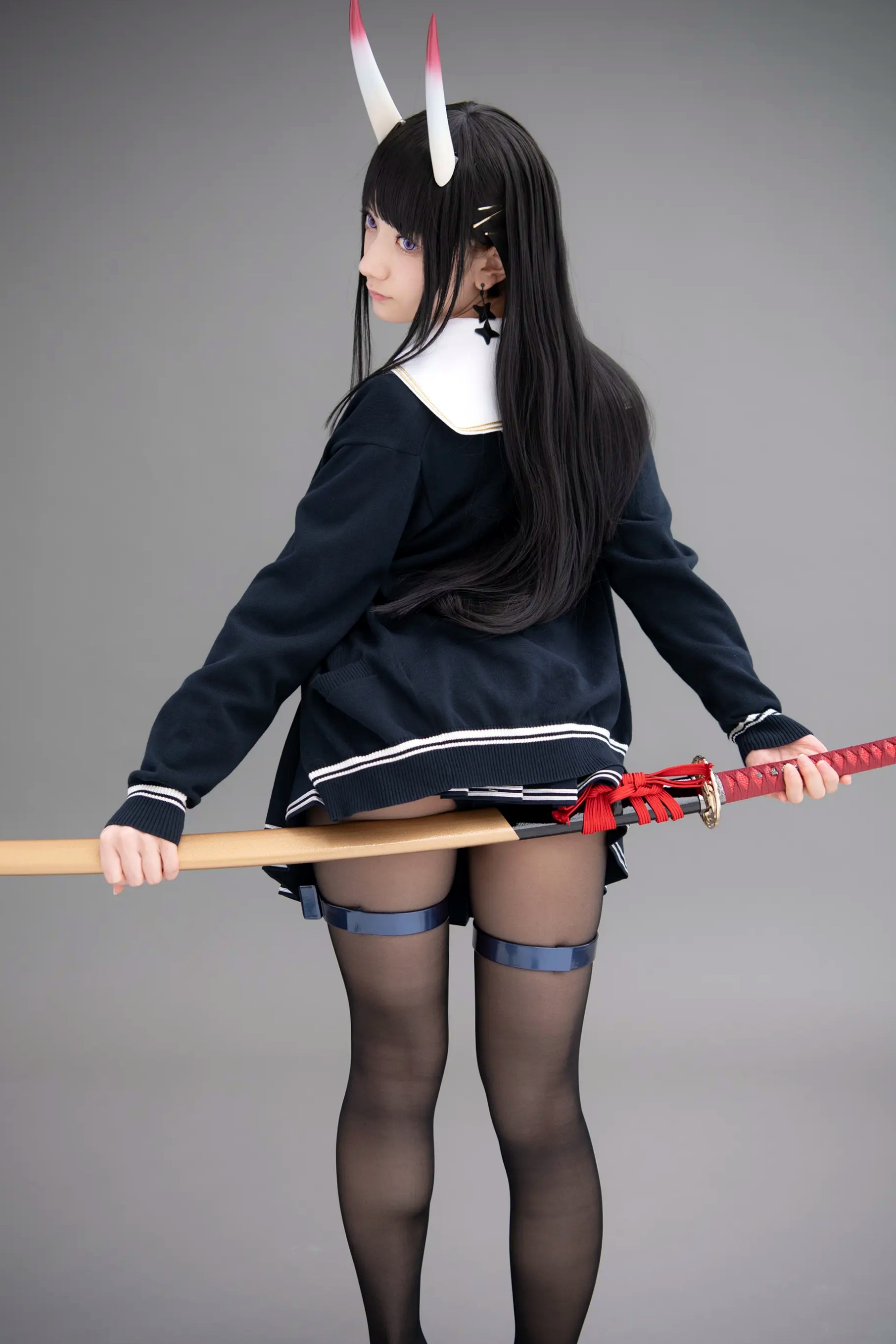 (Cosplay) Sakurai 尊みを感じて桜井 - 本日着任、能代战力强化请求 碧蓝航线能代黑丝制服COS [186P]
