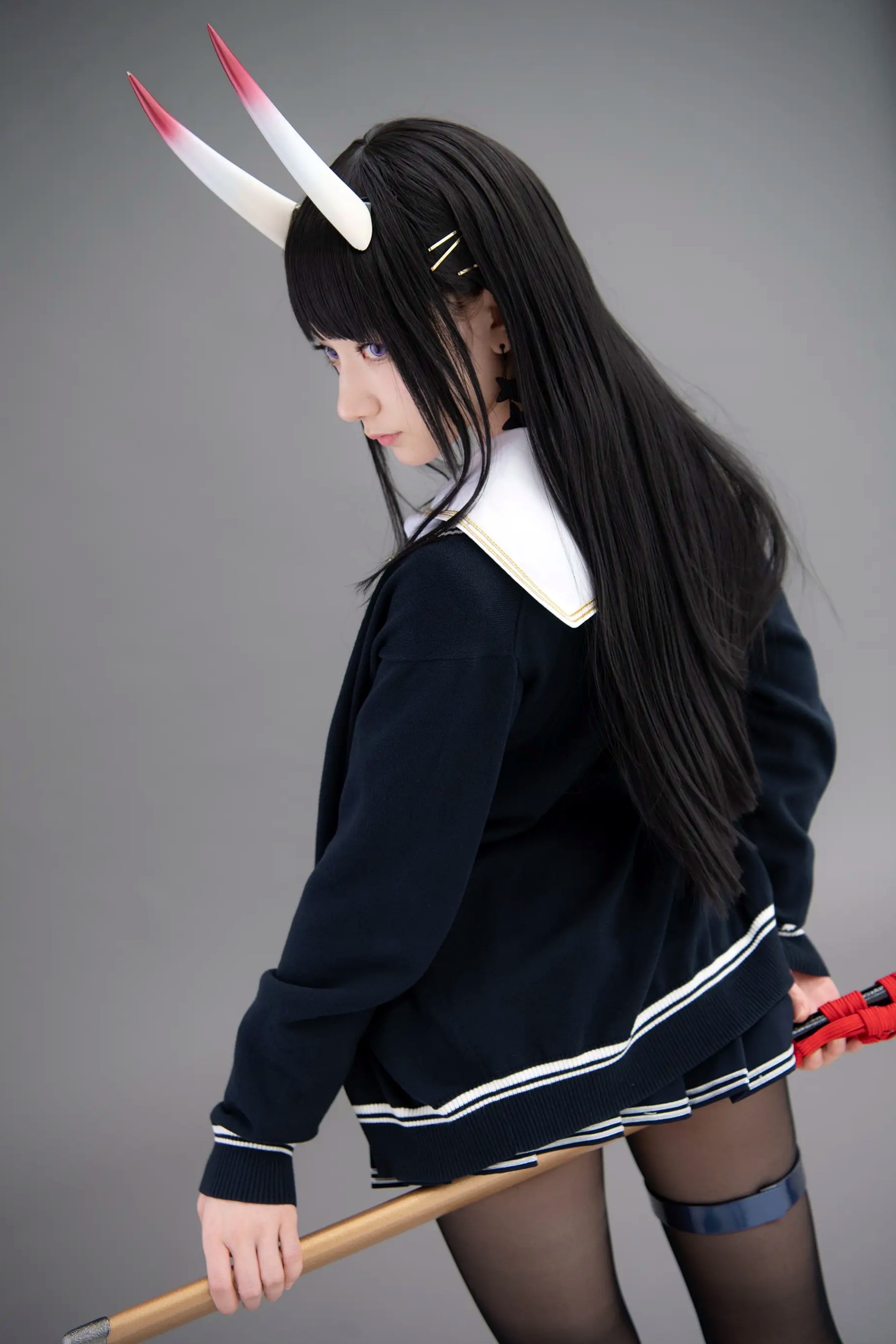 (Cosplay) Sakurai 尊みを感じて桜井 - 本日着任、能代战力强化请求 碧蓝航线能代黑丝制服COS [186P]