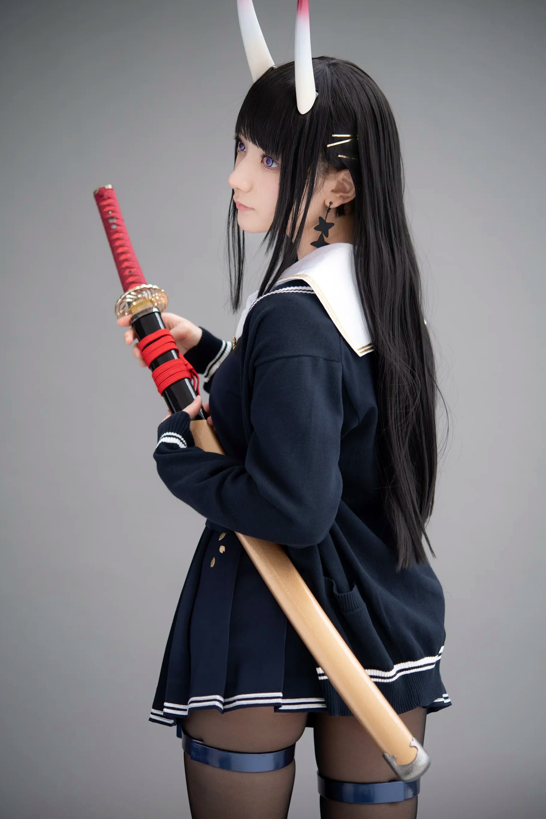(Cosplay) Sakurai 尊みを感じて桜井 - 本日着任、能代战力强化请求 碧蓝航线能代黑丝制服COS [186P]