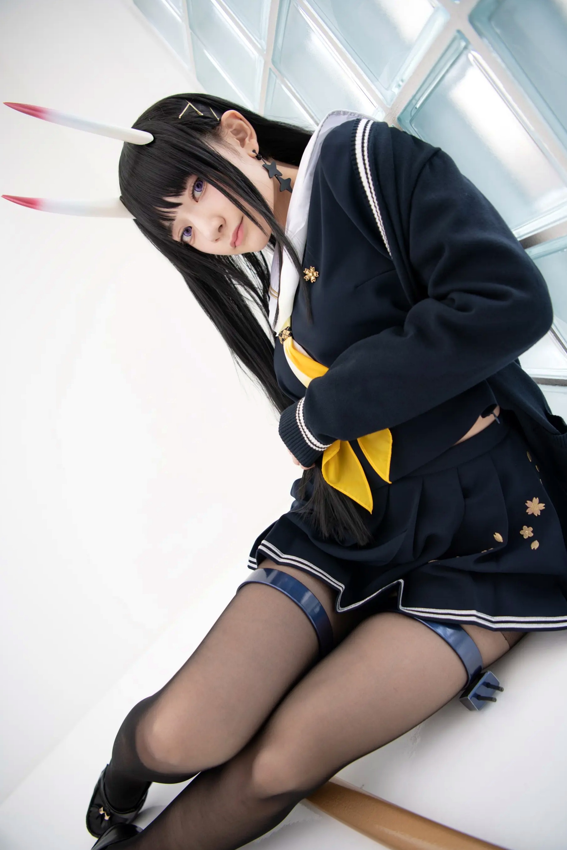 (Cosplay) Sakurai 尊みを感じて桜井 - 本日着任、能代战力强化请求 碧蓝航线能代黑丝制服COS [186P]