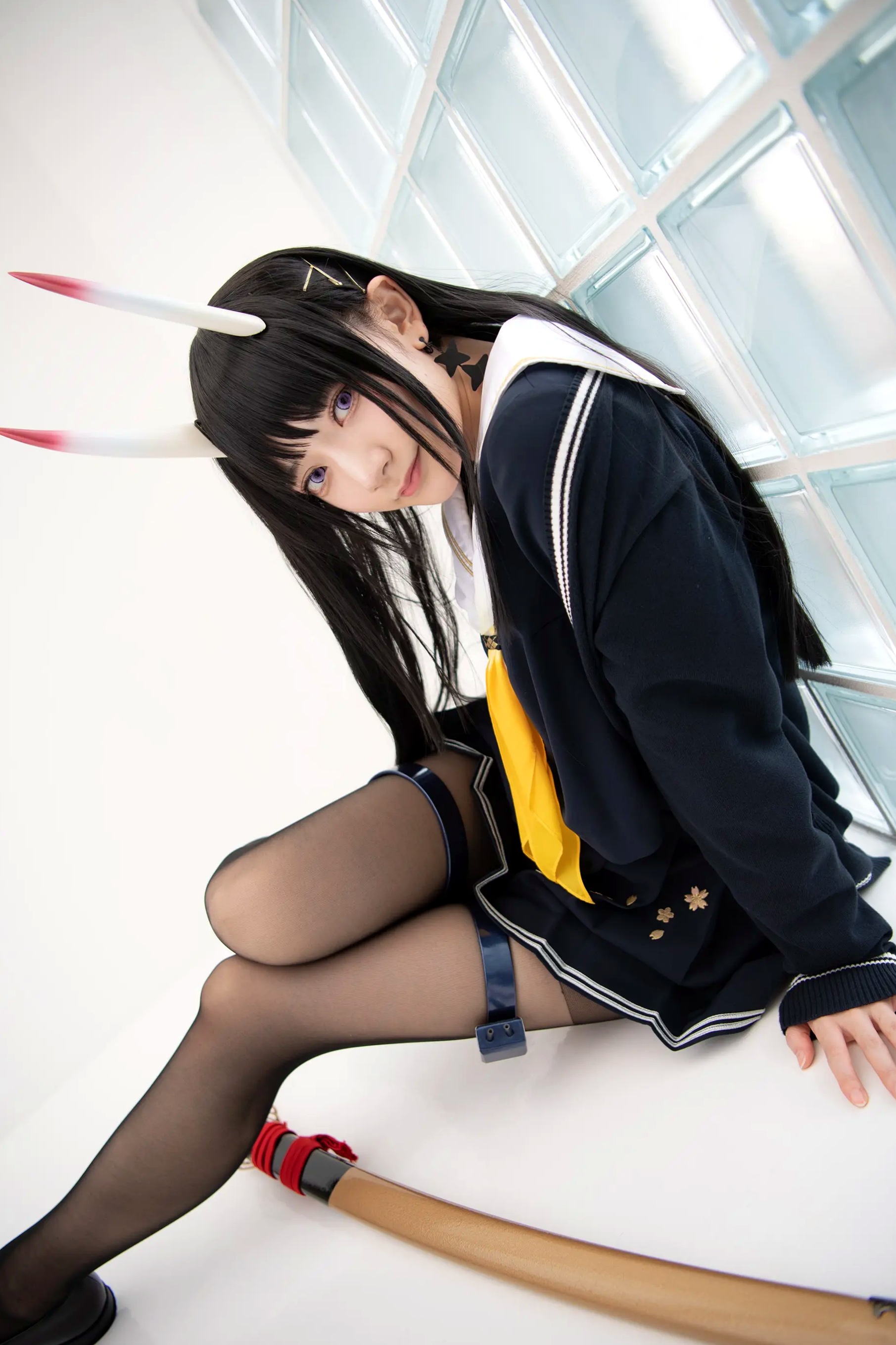 (Cosplay) Sakurai 尊みを感じて桜井 - 本日着任、能代战力强化请求 碧蓝航线能代黑丝制服COS [186P]