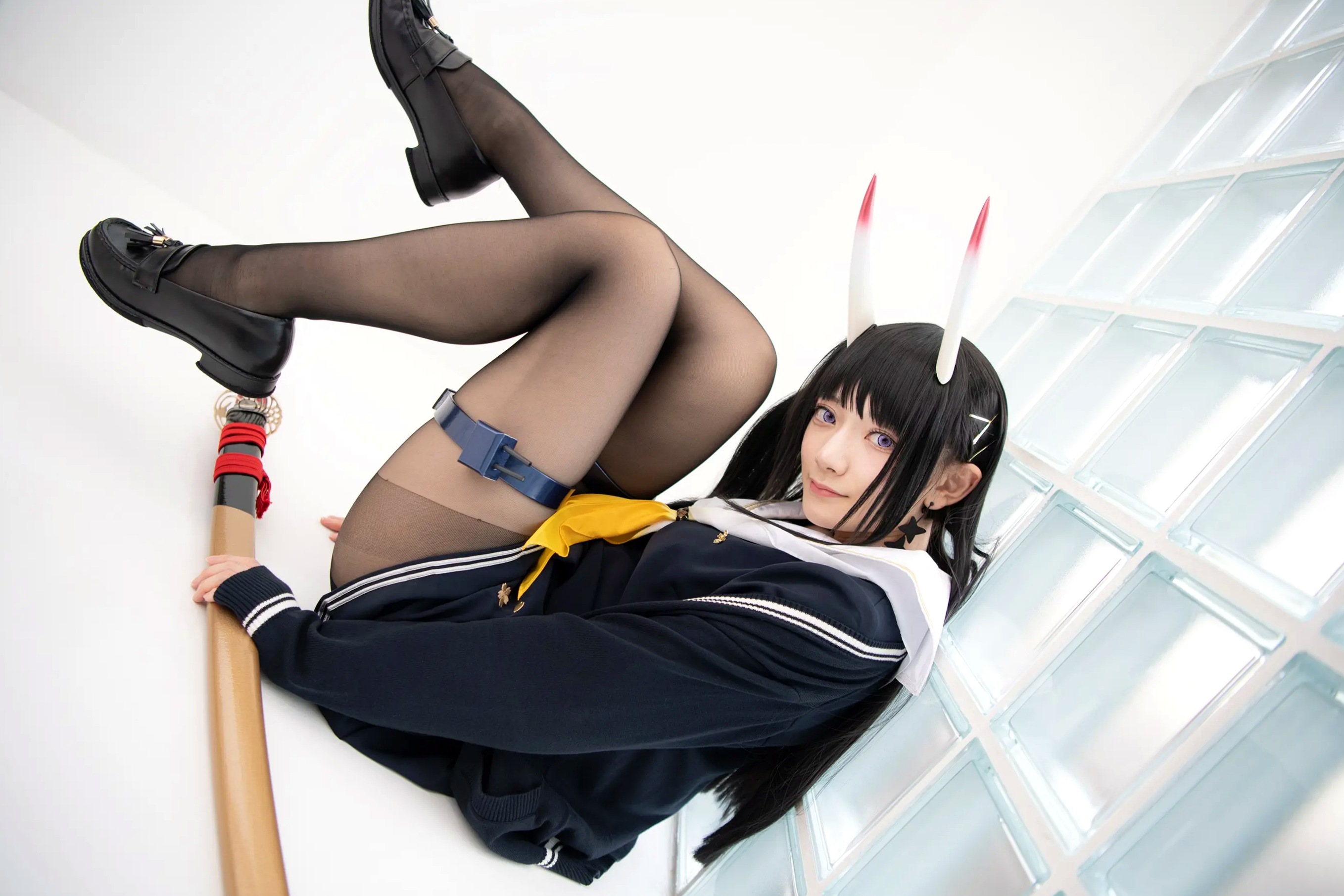 (Cosplay) Sakurai 尊みを感じて桜井 - 本日着任、能代战力强化请求 碧蓝航线能代黑丝制服COS [186P]