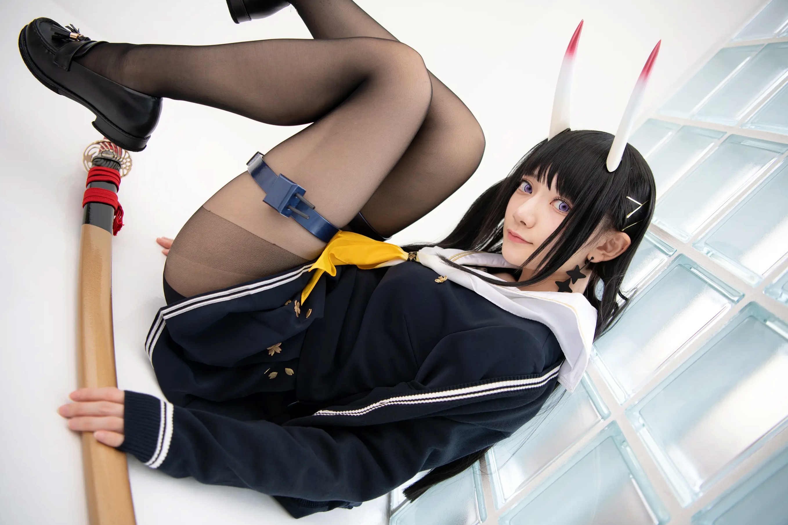 (Cosplay) Sakurai 尊みを感じて桜井 - 本日着任、能代战力强化请求 碧蓝航线能代黑丝制服COS [186P]