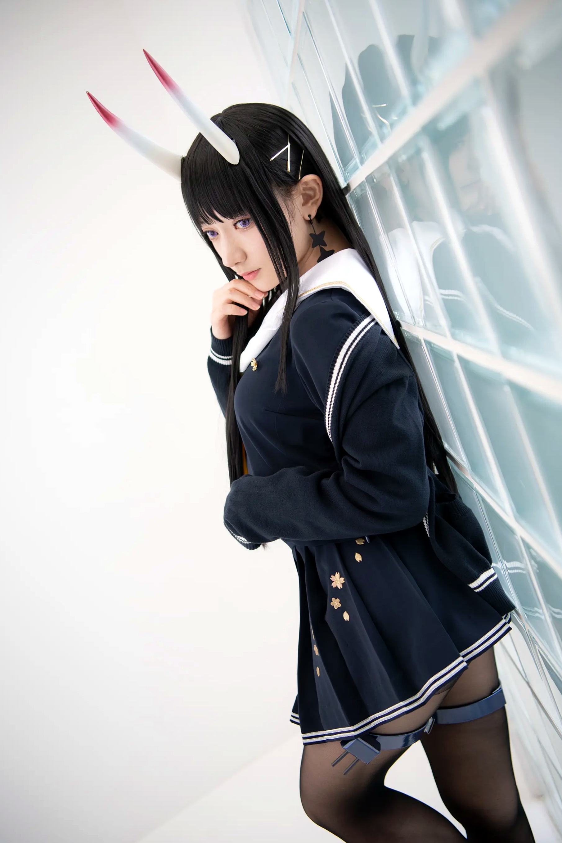 (Cosplay) Sakurai 尊みを感じて桜井 - 本日着任、能代战力强化请求 碧蓝航线能代黑丝制服COS [186P]