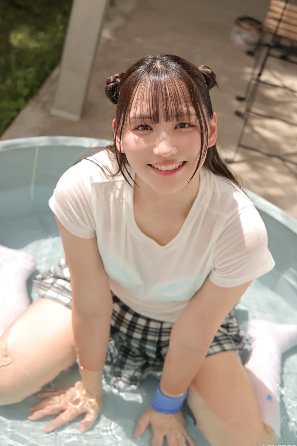 [LOVEPOP] Ume Hyakka 百花梅 Photoset 03 [82P] 清纯校服湿身戏水 蓝白条纹泳衣性感美腿写真