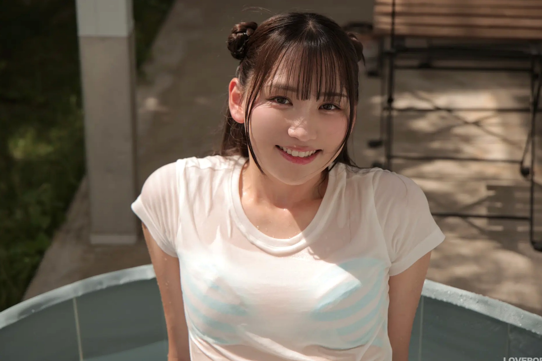 [LOVEPOP] Ume Hyakka 百花梅 Photoset 03 [82P] 清纯校服湿身戏水 蓝白条纹泳衣性感美腿写真