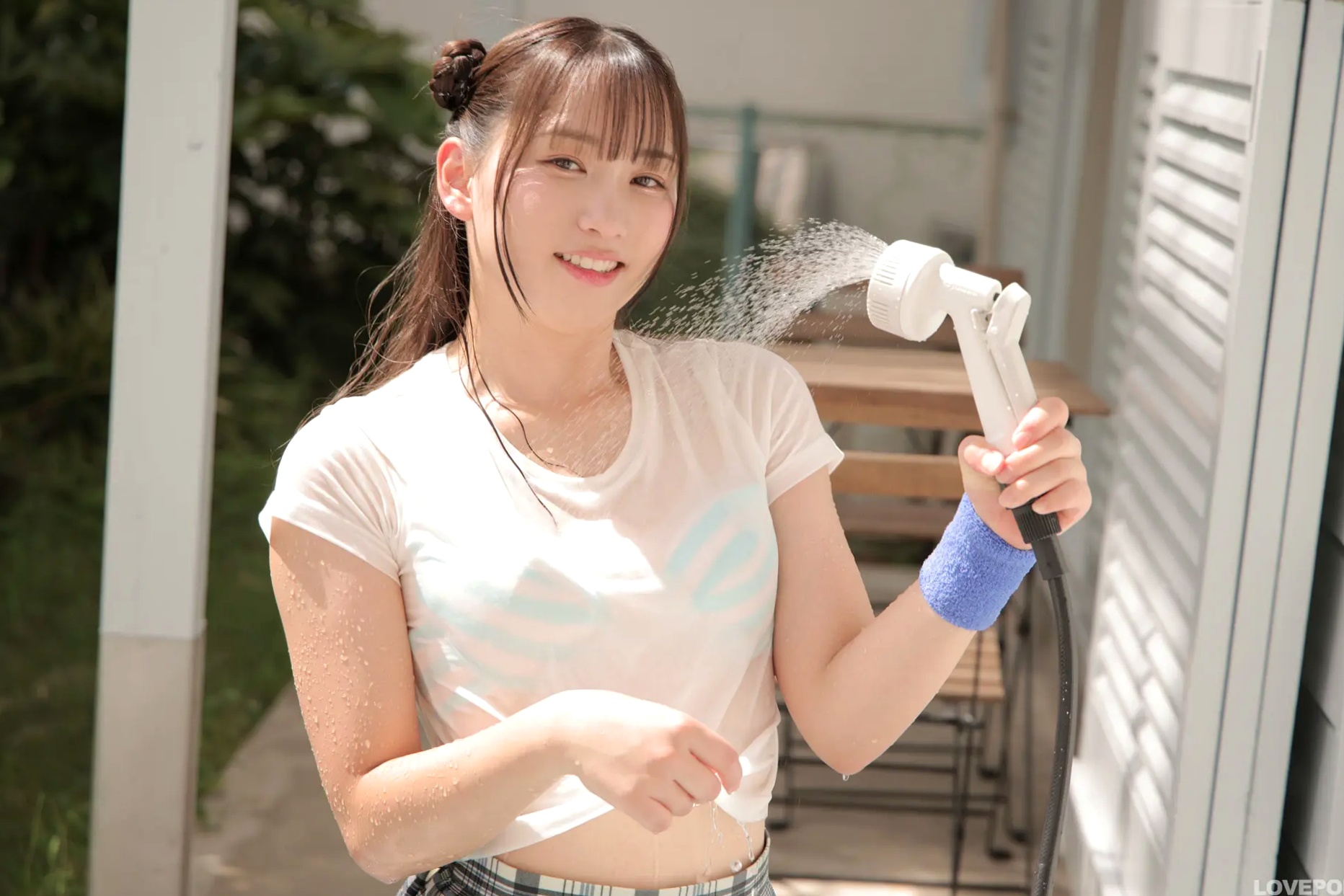 [LOVEPOP] Ume Hyakka 百花梅 Photoset 03 [82P] 清纯校服湿身戏水 蓝白条纹泳衣性感美腿写真