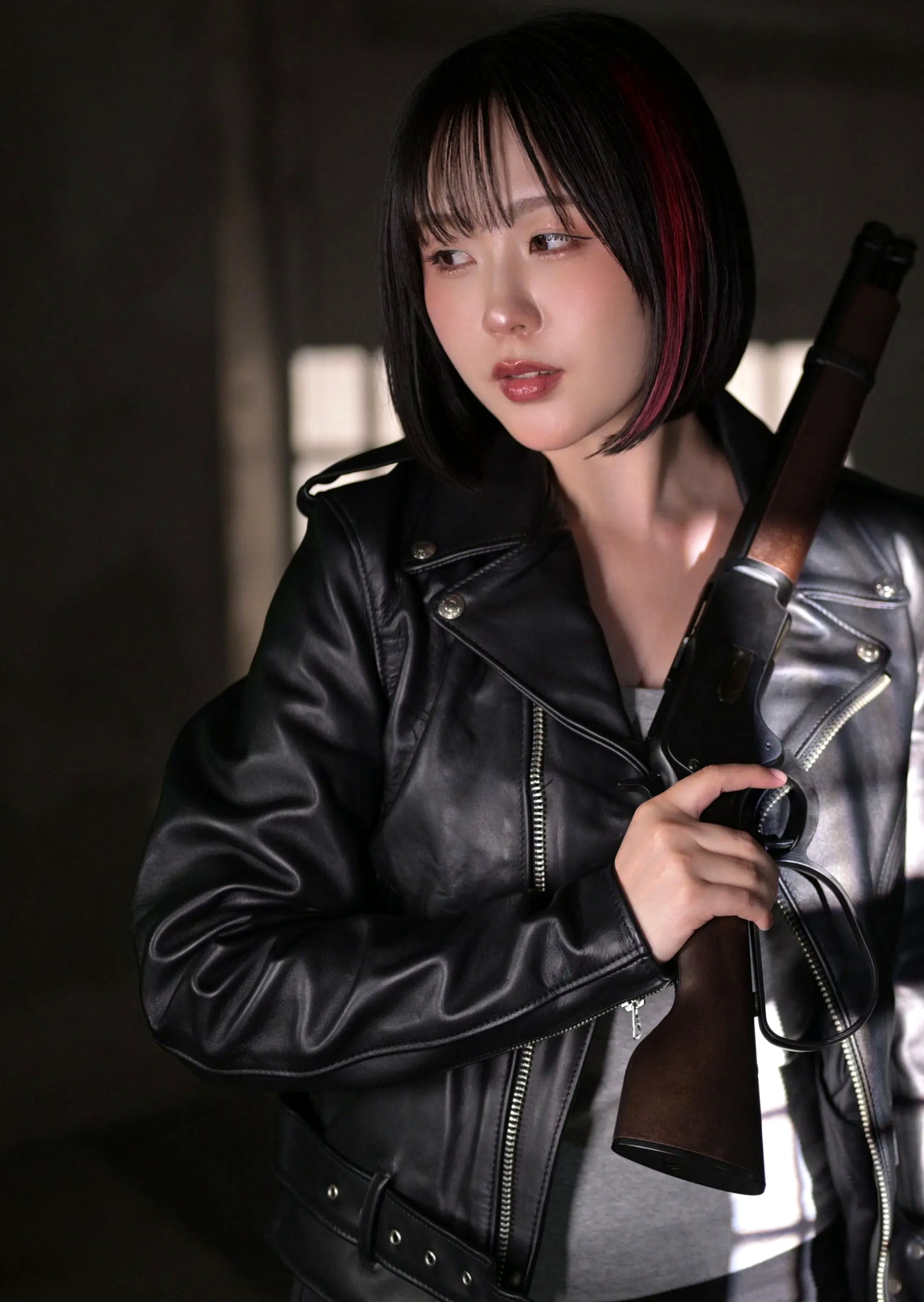 Gallery - 夜道雪 - 酷飒皮衣枪械写真 帅气机车女郎GUN ACTION[45P]日本冷艳野性女神养眼 女神私房照_秀色女神 - image 21