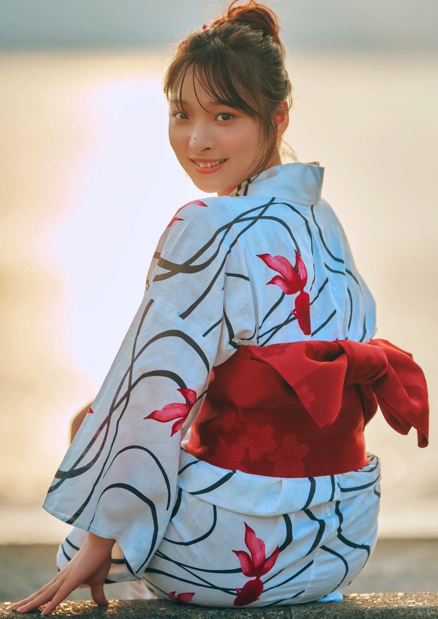 Gallery - 沢美沙樹《美圧天使》海边蓝色比基尼与日式和服风情性感写真 [58P]日本比基尼和服沙滩波涛胸涌 女神私房照_秀色女神 - image 36
