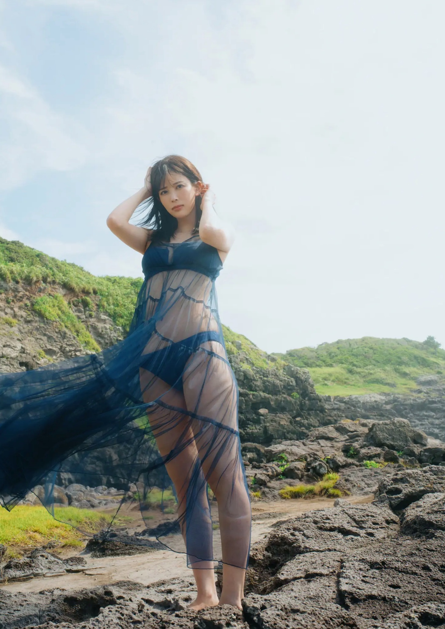 Gallery - 北原沙弥香《常夏の余韻》和服清新与海滨湿身写真日本和服清新湿身气质 女神私房照_秀色女神 - image 49