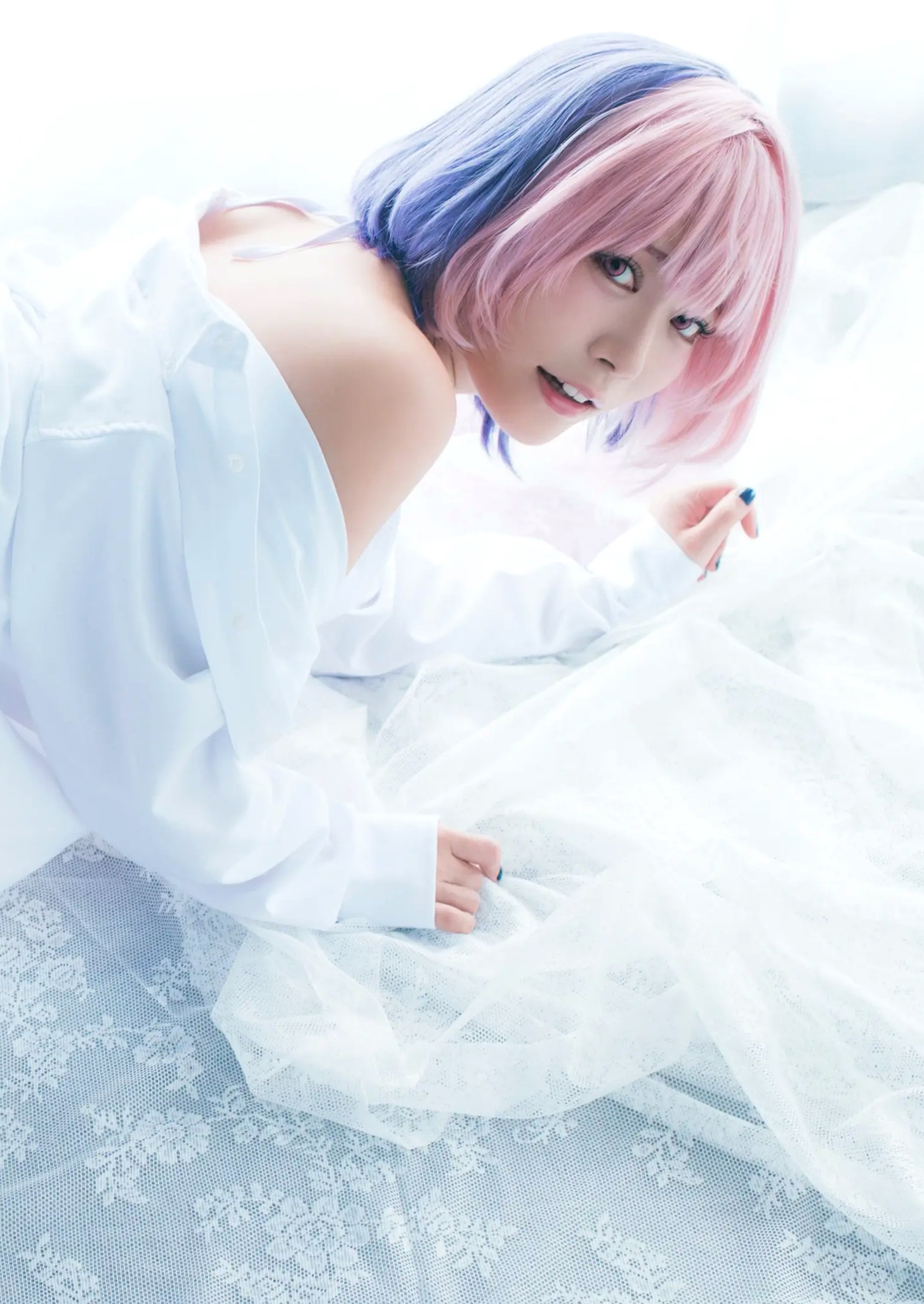 東雲うみ - のあ先輩“の”コスプレ：日本女神比基尼黑丝性感写真