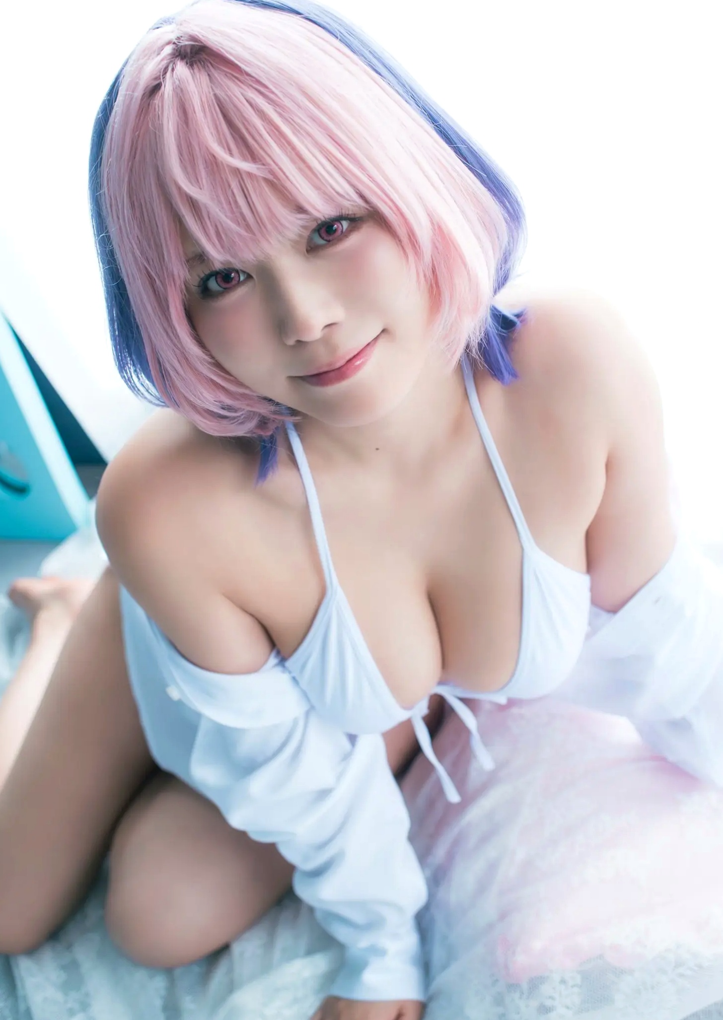 東雲うみ - のあ先輩“の”コスプレ：日本女神比基尼黑丝性感写真