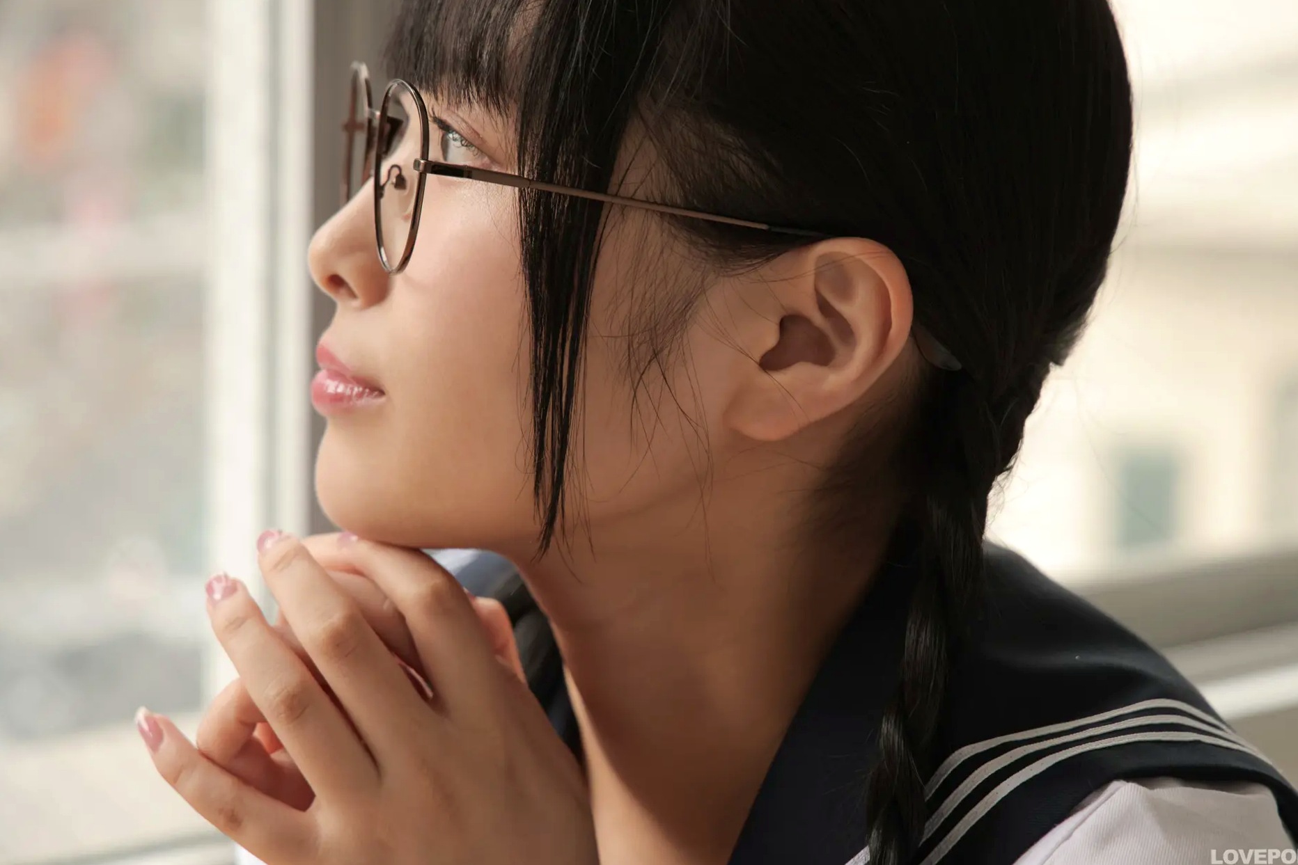 [LOVEPOP] Marina Asakawa 浅川まりな Photoset 02 日系眼镜水手服清纯校服美腿写真