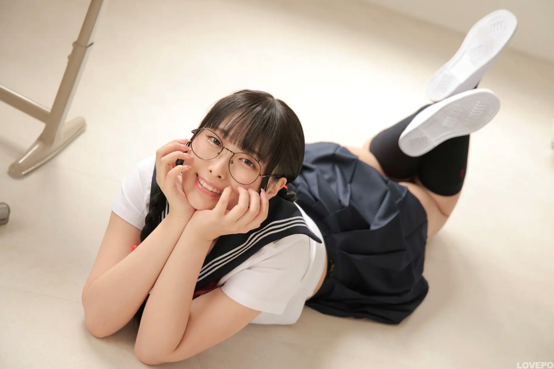 [LOVEPOP] Marina Asakawa 浅川まりな Photoset 02 日系眼镜水手服清纯校服美腿写真