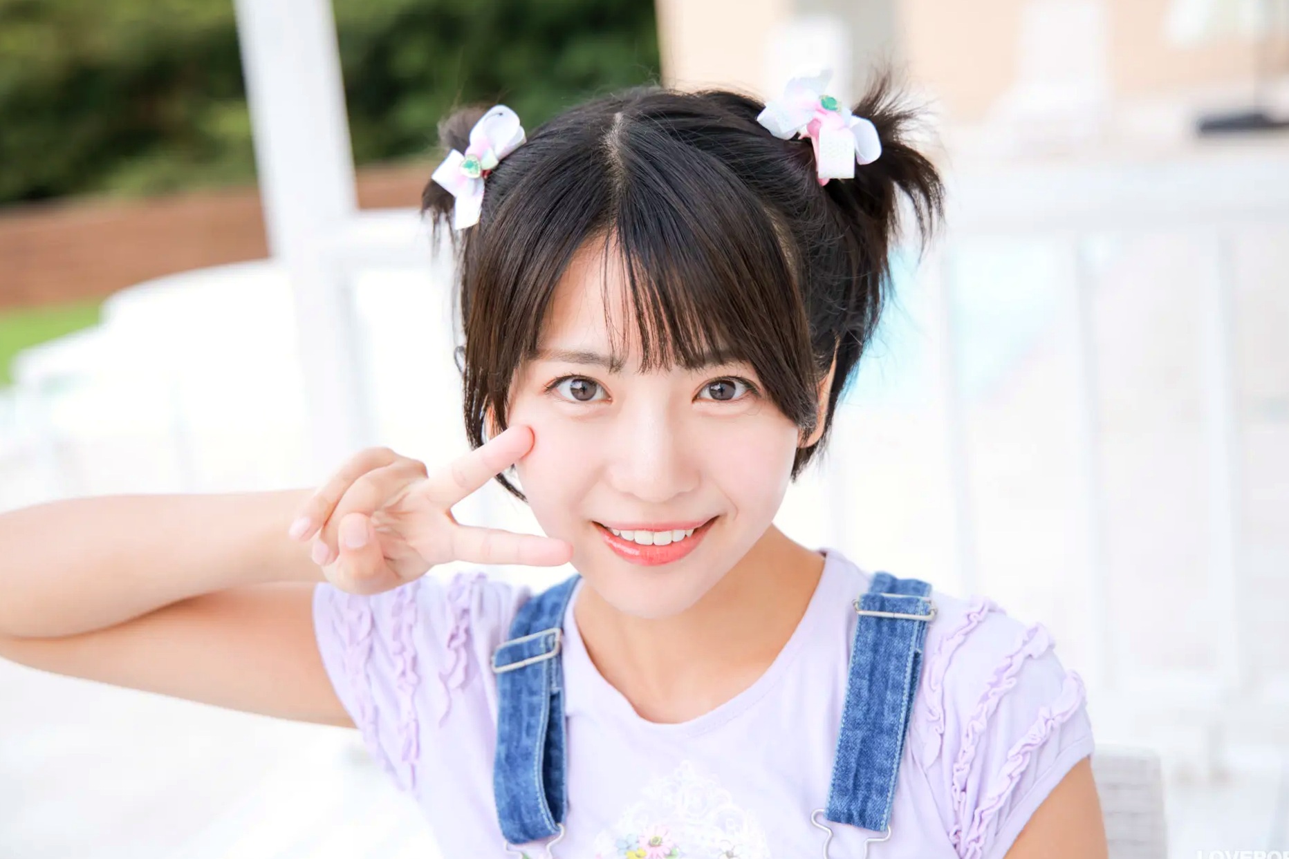 [LOVEPOP] Moeka Sasaki 佐々木萌香 Photoset 28 户外双马尾牛仔裙清纯写真