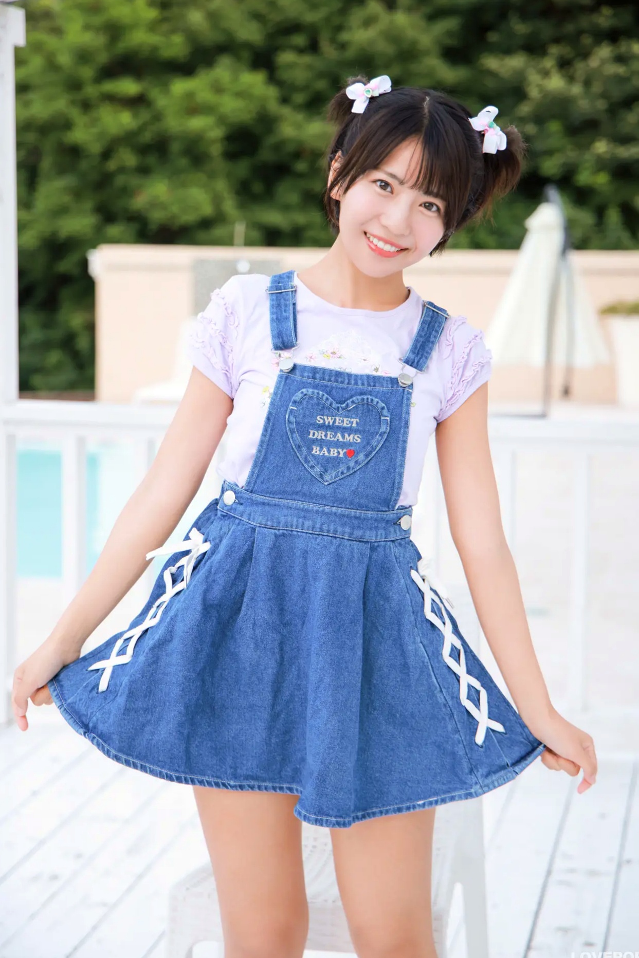 [LOVEPOP] Moeka Sasaki 佐々木萌香 Photoset 28 户外双马尾牛仔裙清纯写真