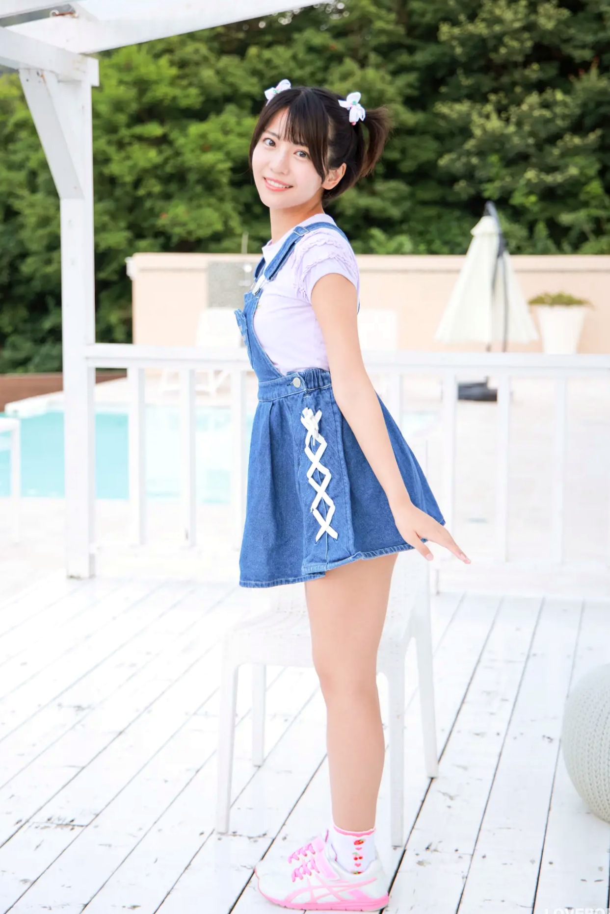 [LOVEPOP] Moeka Sasaki 佐々木萌香 Photoset 28 户外双马尾牛仔裙清纯写真