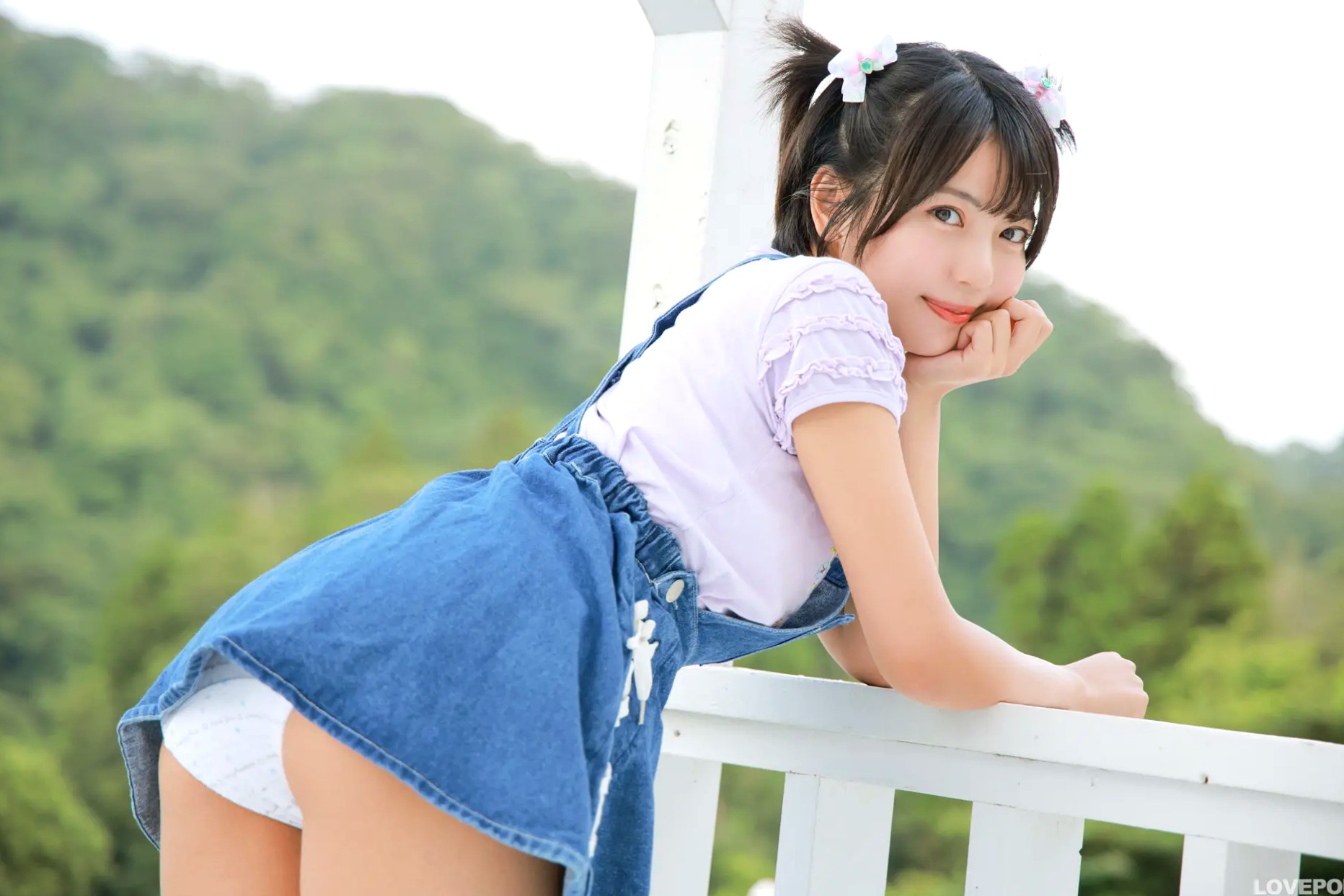[LOVEPOP] Moeka Sasaki 佐々木萌香 Photoset 28 户外双马尾牛仔裙清纯写真