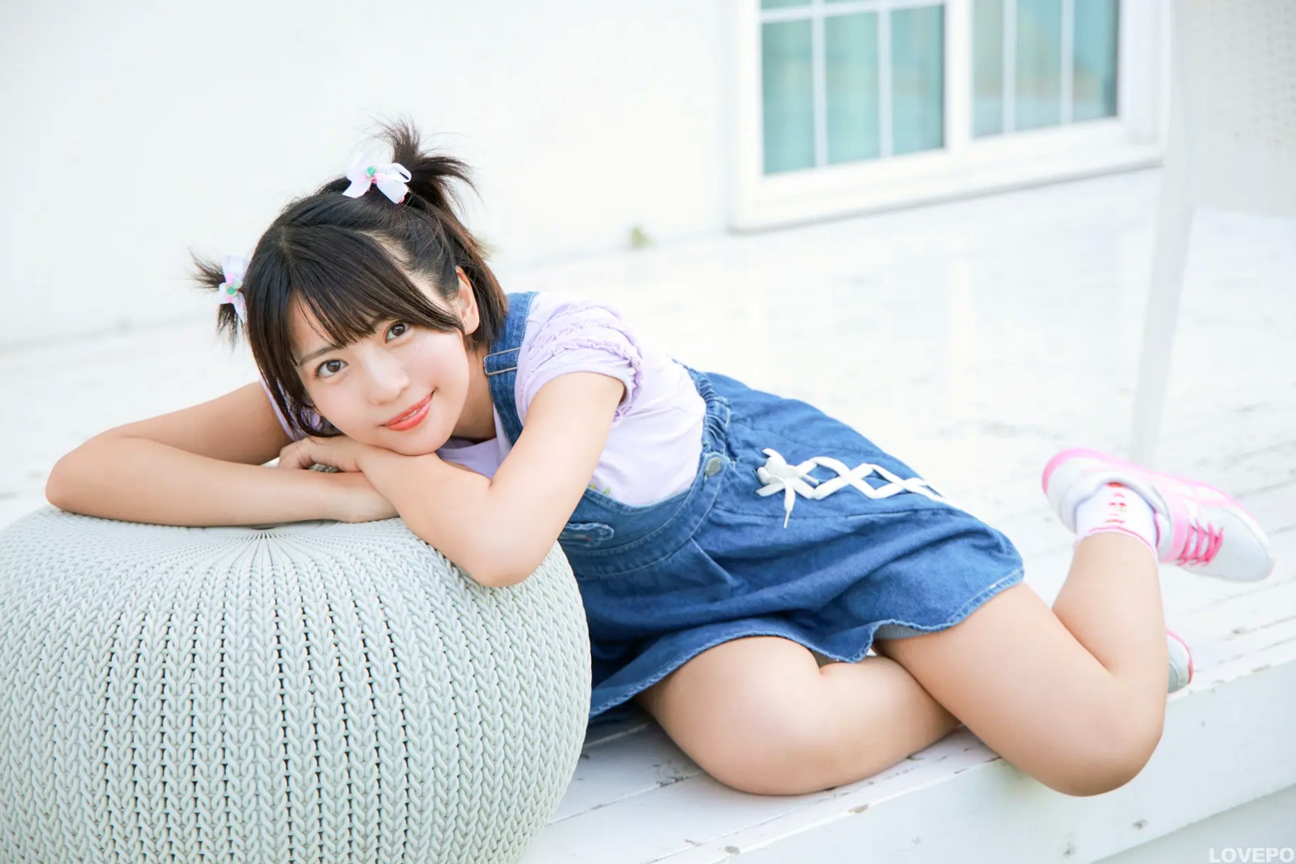 [LOVEPOP] Moeka Sasaki 佐々木萌香 Photoset 28 户外双马尾牛仔裙清纯写真
