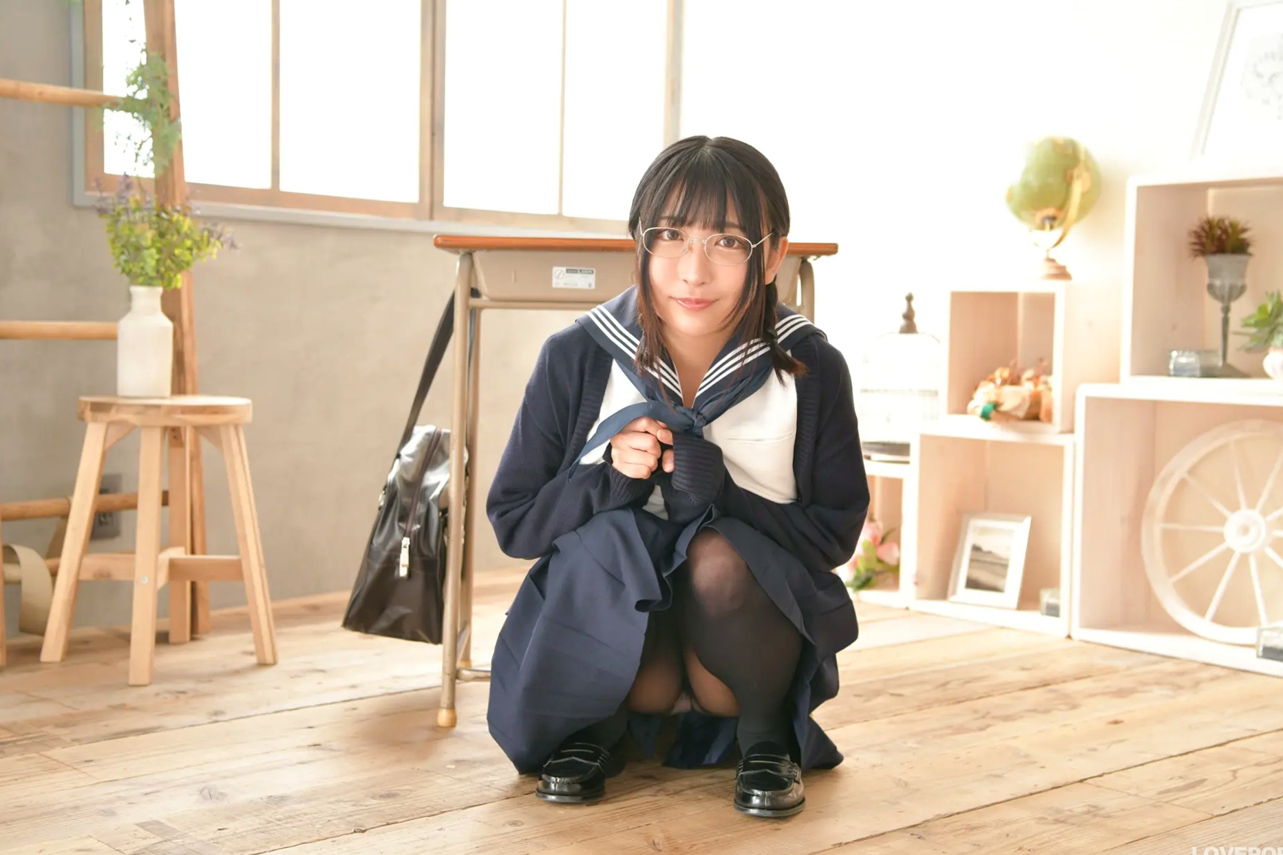 [LOVEPOP] Kaoru Ichihara 市原薫 Photoset 01 日本清纯校服黑丝制服写真