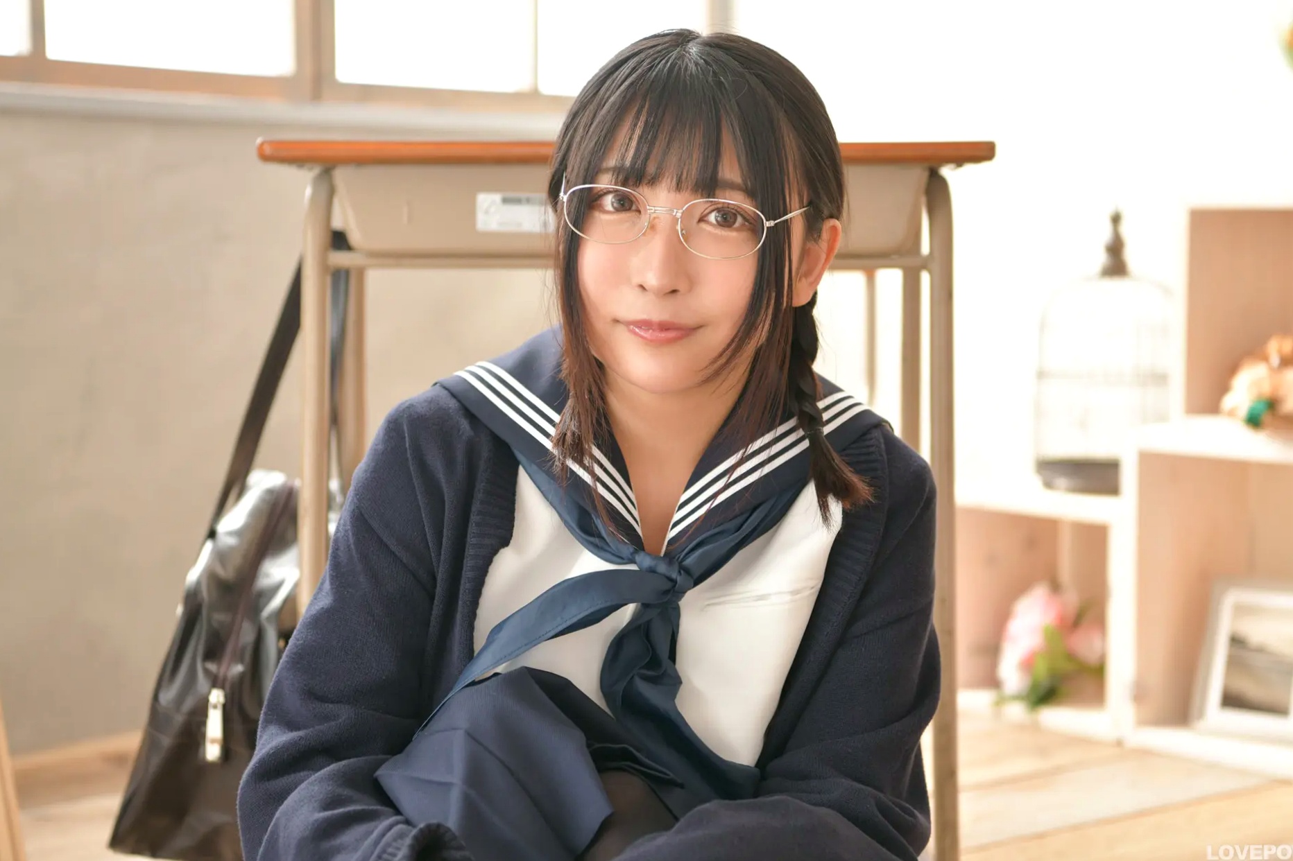 [LOVEPOP] Kaoru Ichihara 市原薫 Photoset 01 日本清纯校服黑丝制服写真