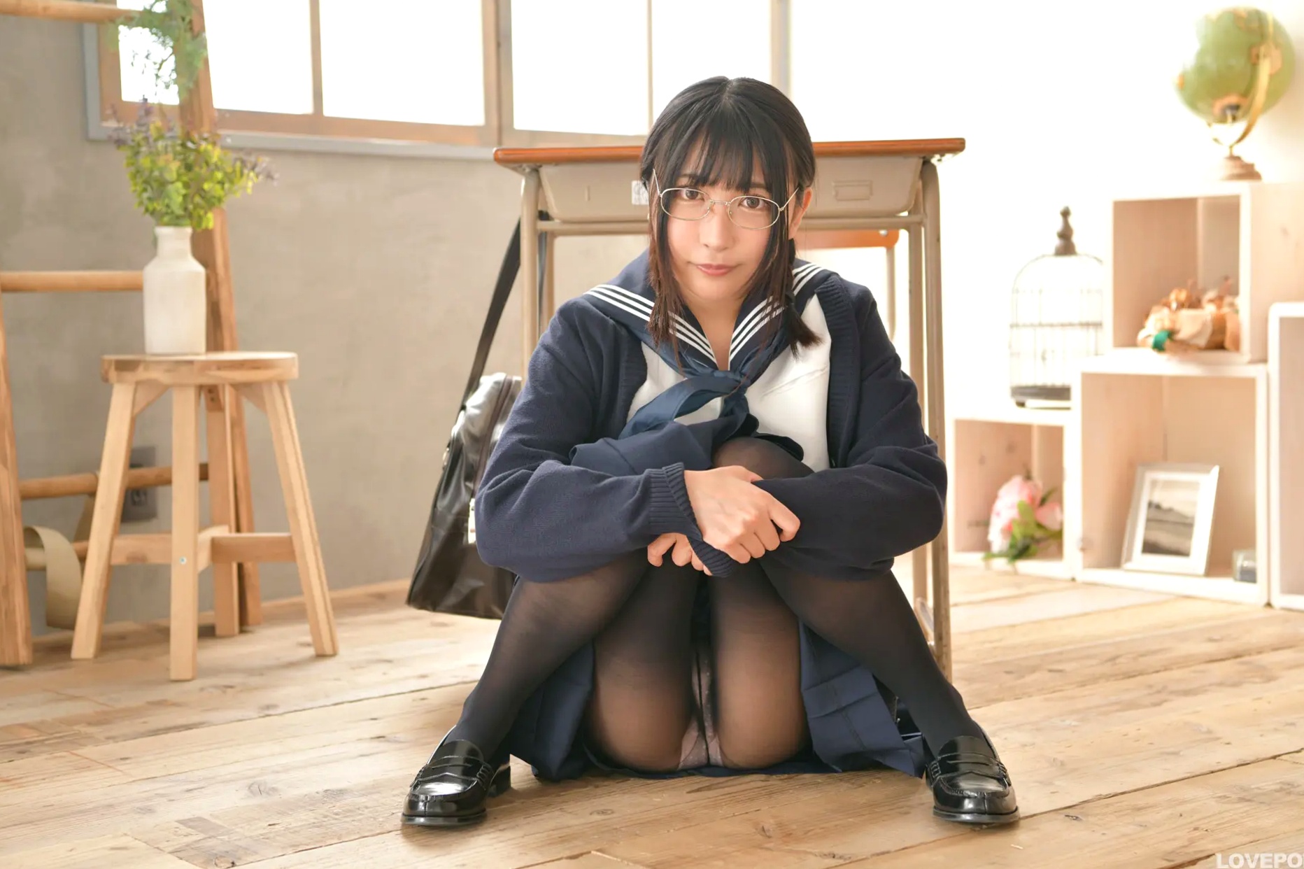 [LOVEPOP] Kaoru Ichihara 市原薫 Photoset 01 日本清纯校服黑丝制服写真