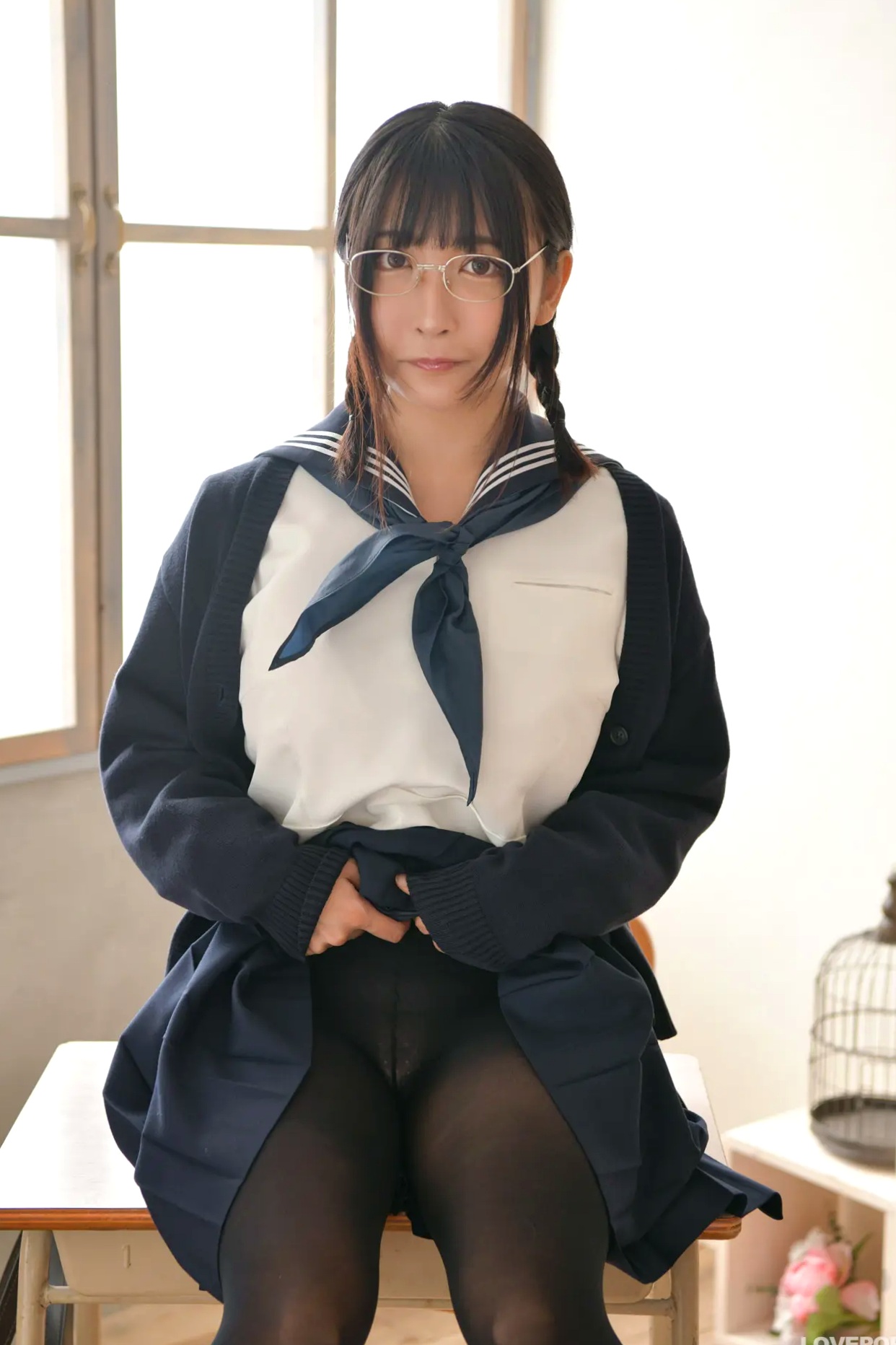 [LOVEPOP] Kaoru Ichihara 市原薫 Photoset 01 日本清纯校服黑丝制服写真