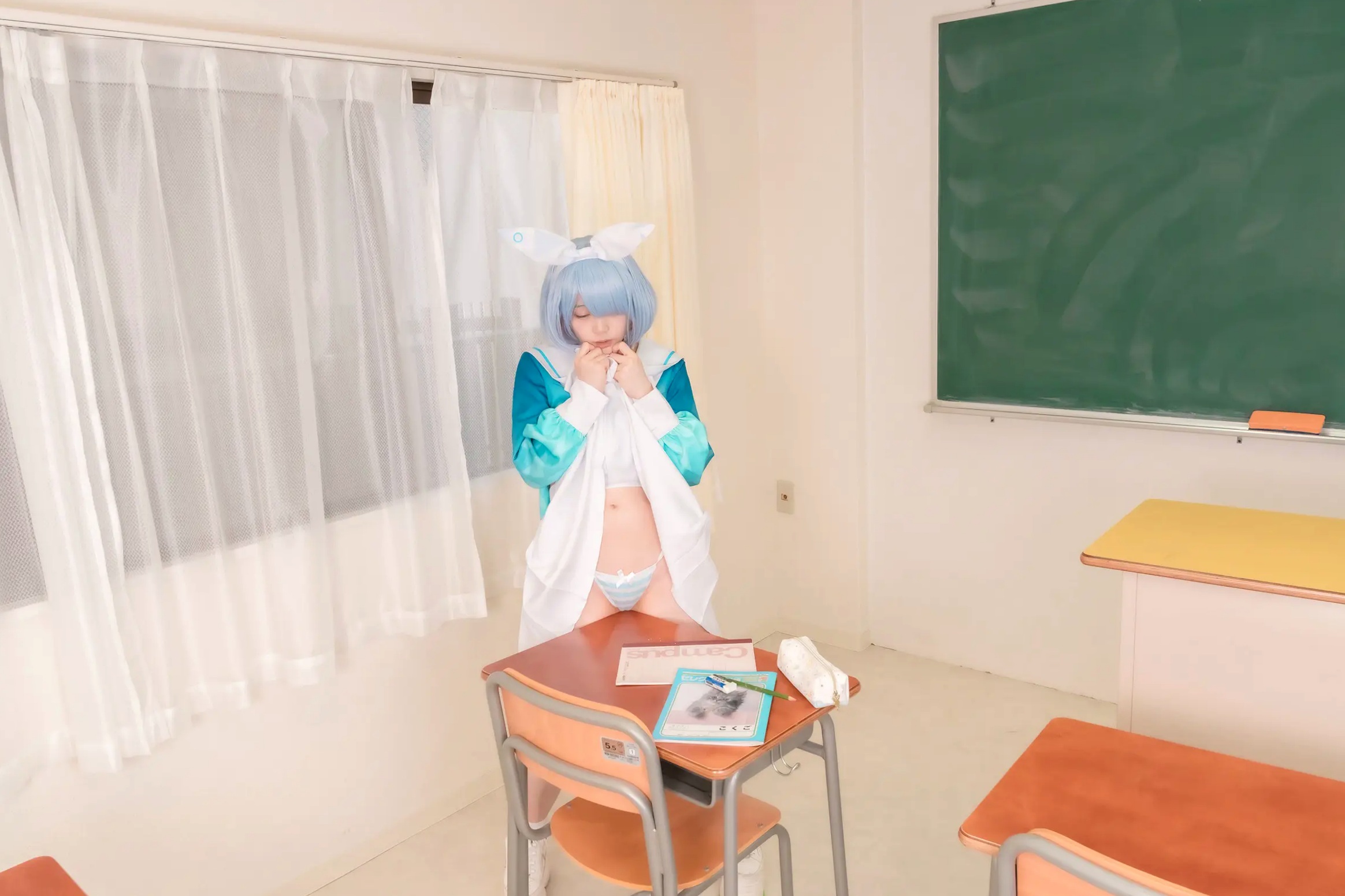 [Cosplay] Salt Melon 塩めろん。- アロナちゃんと秘密の放課後 蔚蓝档案阿罗娜保健室校服性感写真