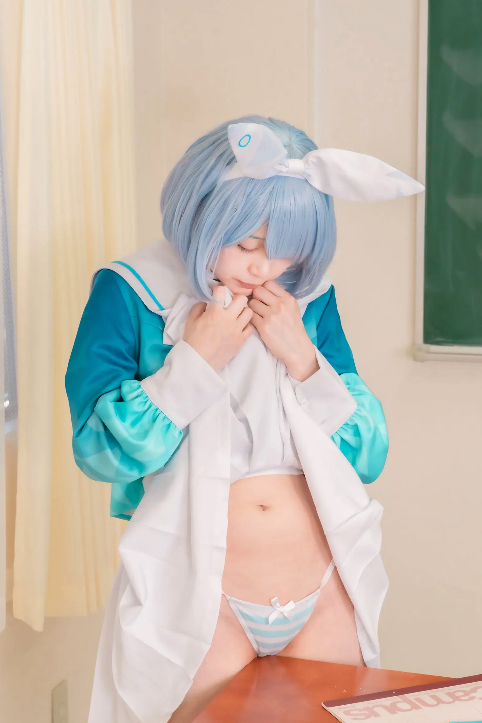 [Cosplay] Salt Melon 塩めろん。- アロナちゃんと秘密の放課後 蔚蓝档案阿罗娜保健室校服性感写真