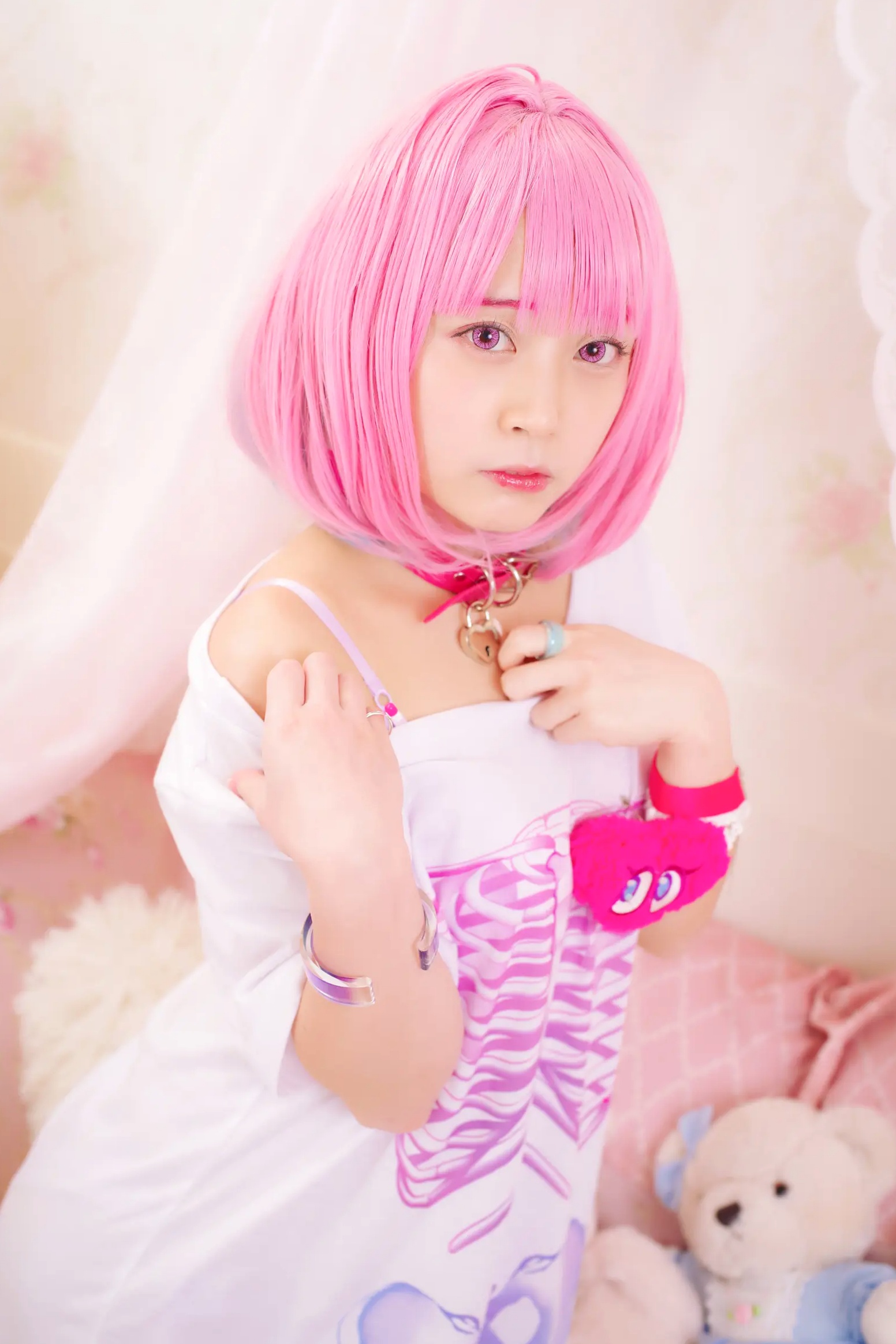 [Cosplay] Salt Melon 塩めろん。- さま、脱いだら人気が出るって本当ですか？！ 粉发萌妹性感私房写真