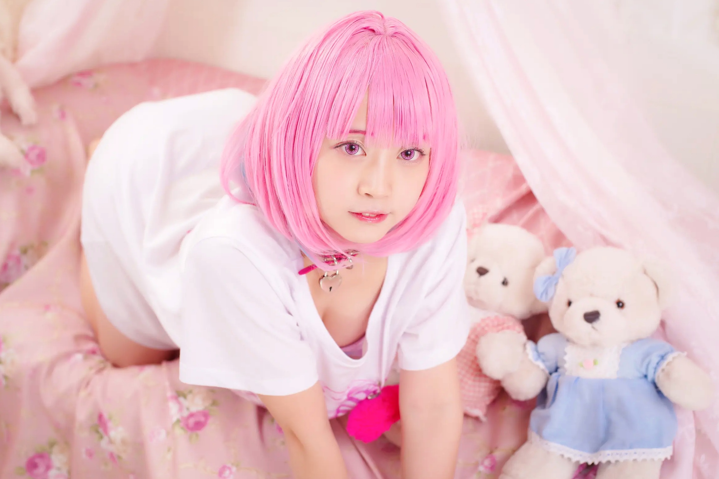 [Cosplay] Salt Melon 塩めろん。- さま、脱いだら人気が出るって本当ですか？！ 粉发萌妹性感私房写真