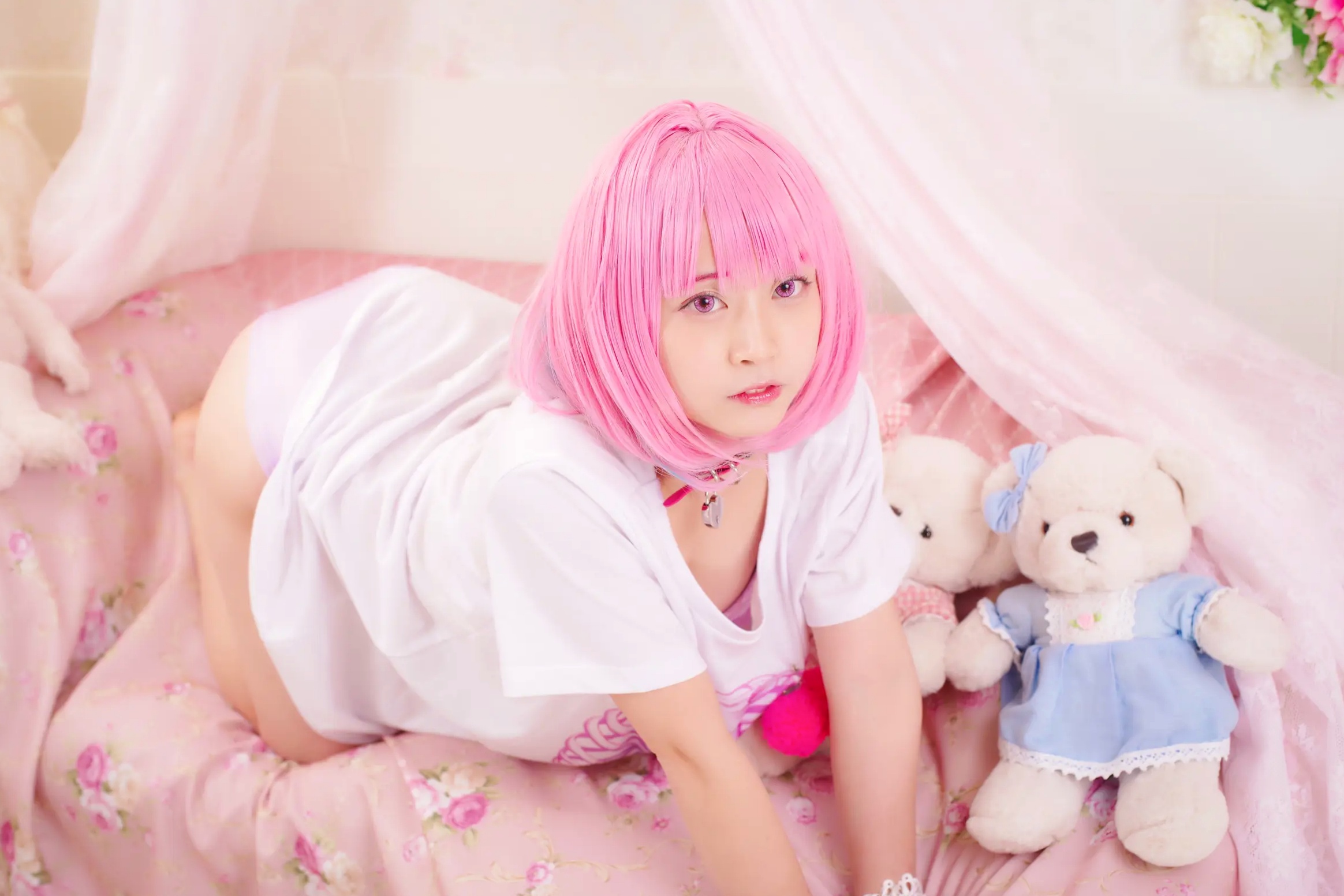 [Cosplay] Salt Melon 塩めろん。- さま、脱いだら人気が出るって本当ですか？！ 粉发萌妹性感私房写真
