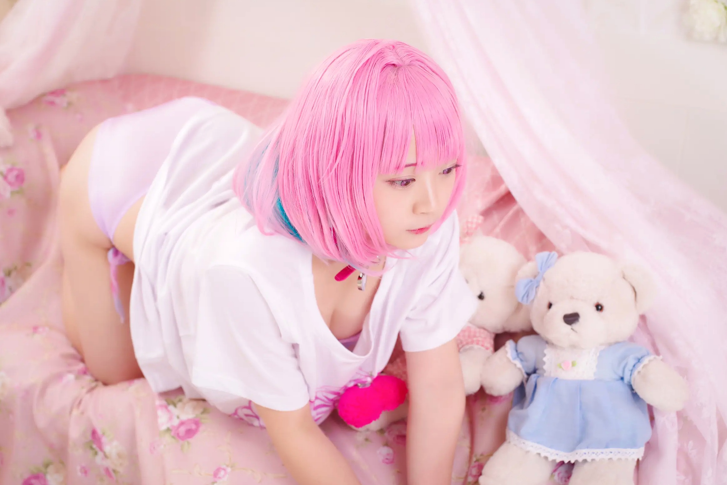 [Cosplay] Salt Melon 塩めろん。- さま、脱いだら人気が出るって本当ですか？！ 粉发萌妹性感私房写真