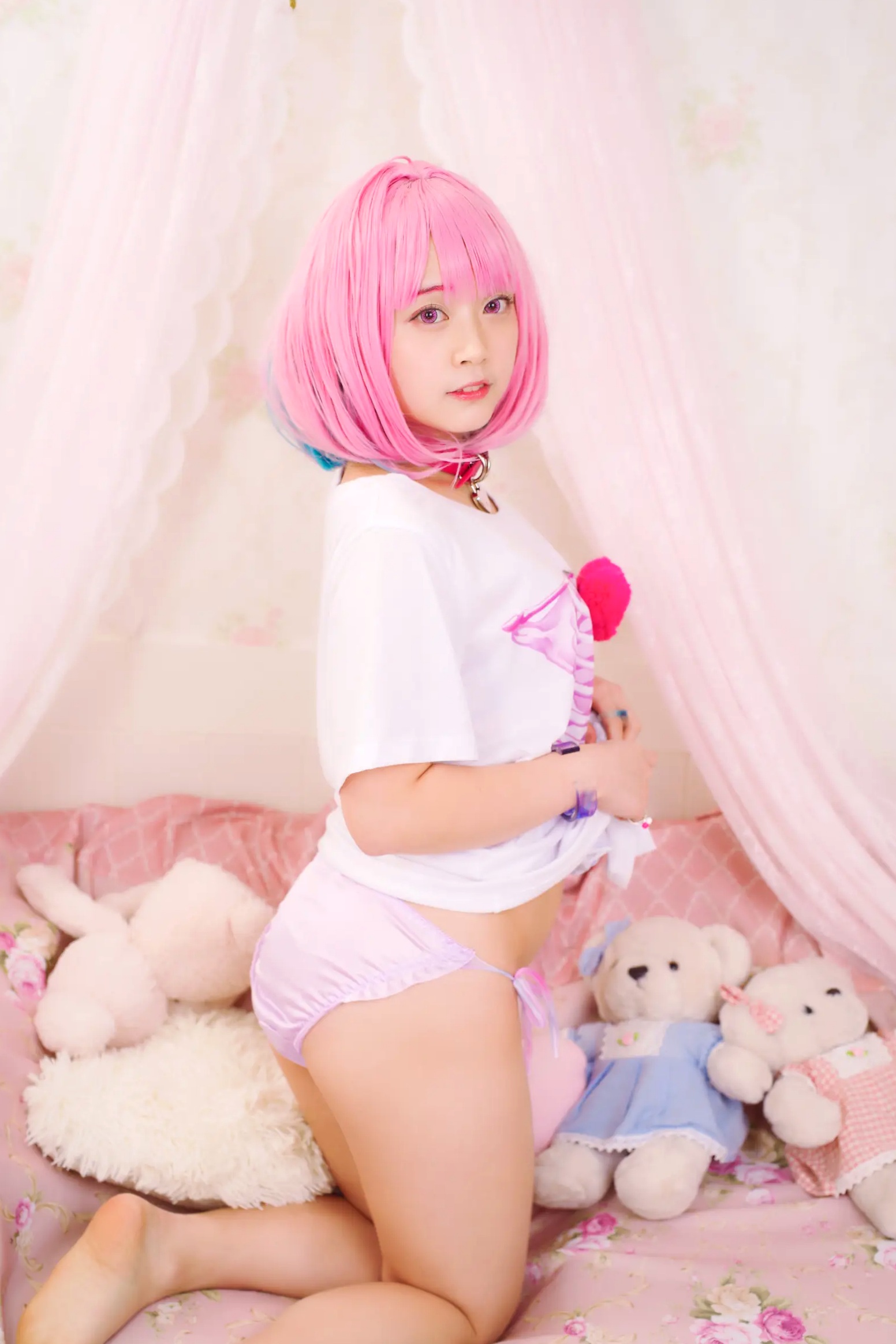[Cosplay] Salt Melon 塩めろん。- さま、脱いだら人気が出るって本当ですか？！ 粉发萌妹性感私房写真