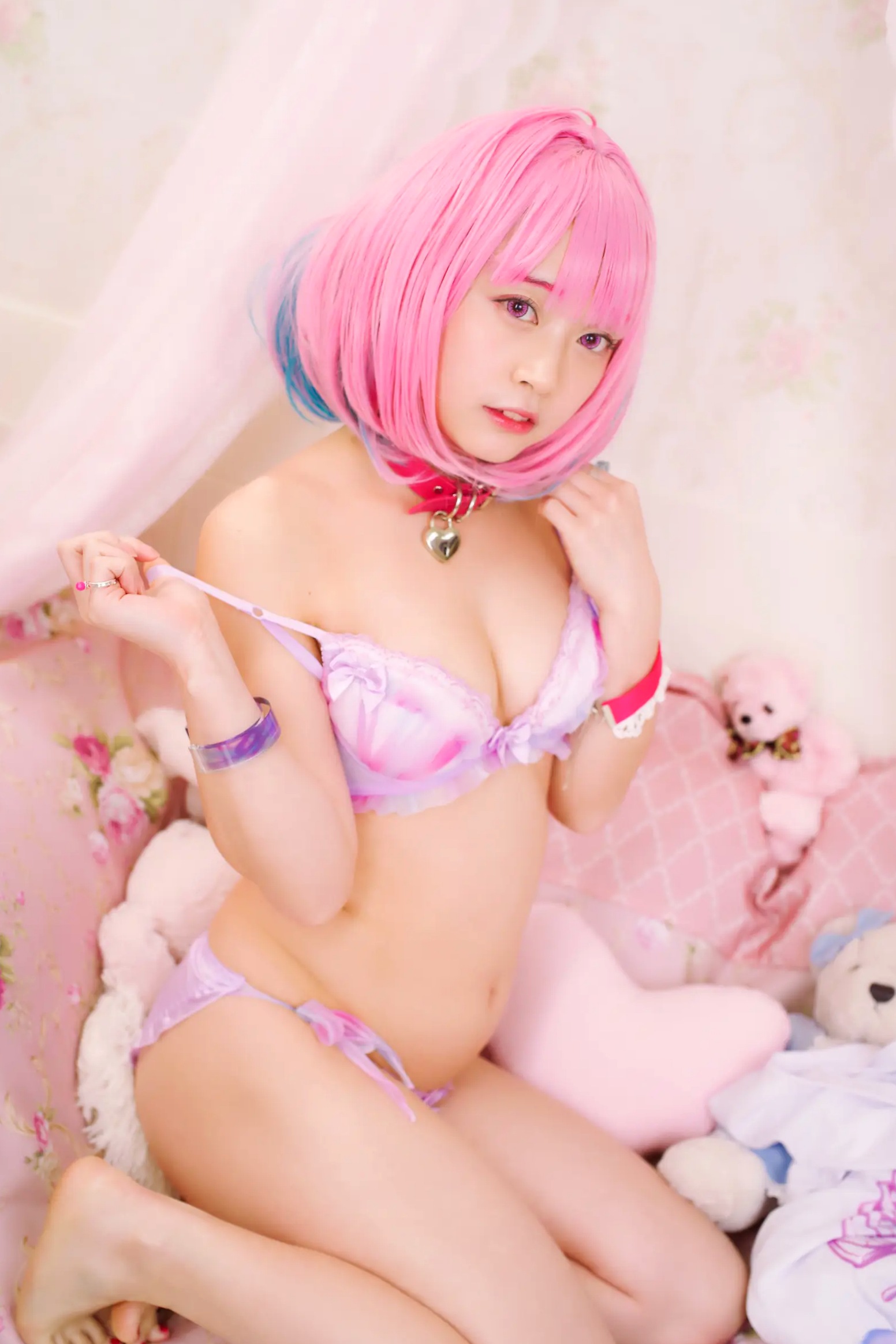 [Cosplay] Salt Melon 塩めろん。- さま、脱いだら人気が出るって本当ですか？！ 粉发萌妹性感私房写真