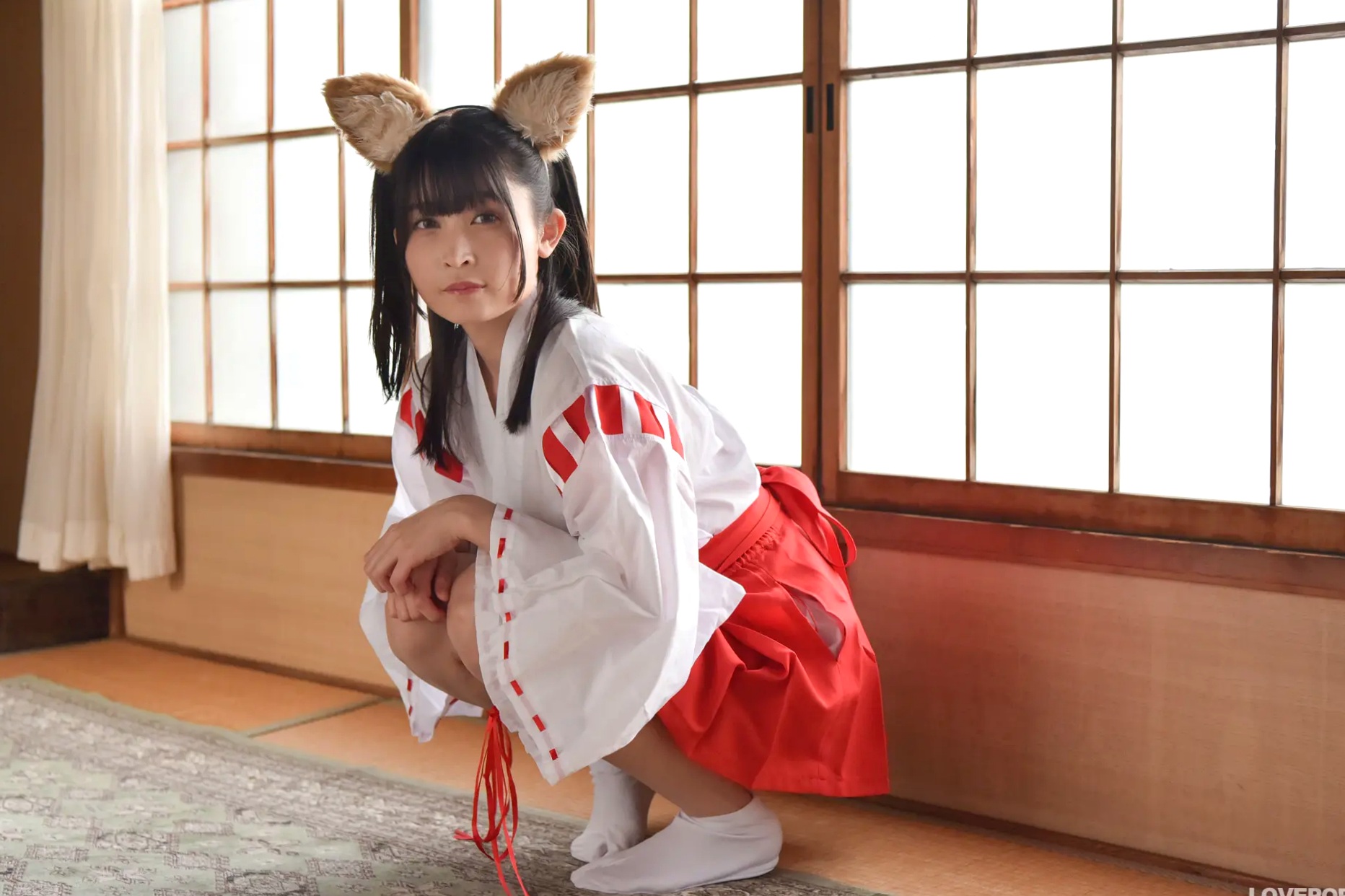 [LOVEPOP] 水那しおね Shione Mizuna Photoset 07 日系和风兽耳巫女Cosplay清纯写真