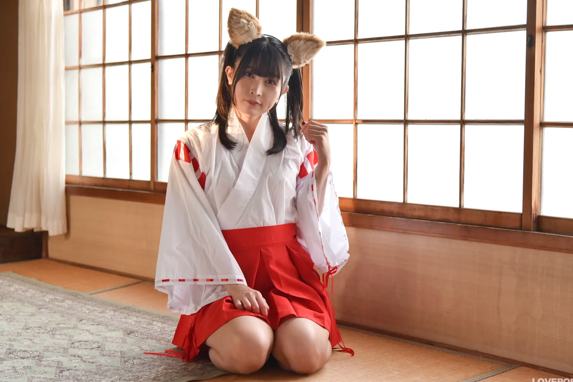[LOVEPOP] 水那しおね Shione Mizuna Photoset 07 日系和风兽耳巫女Cosplay清纯写真
