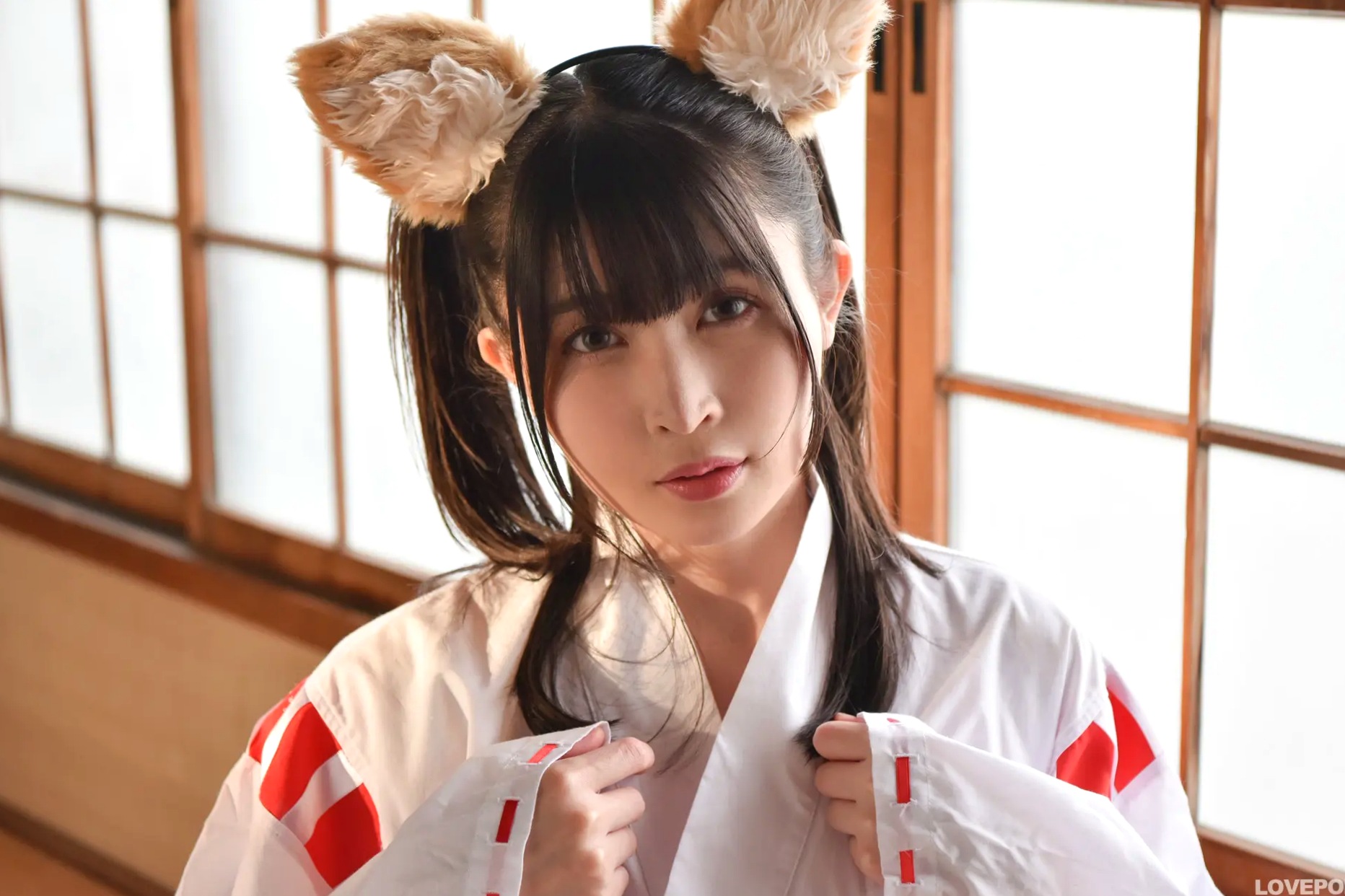 [LOVEPOP] 水那しおね Shione Mizuna Photoset 07 日系和风兽耳巫女Cosplay清纯写真