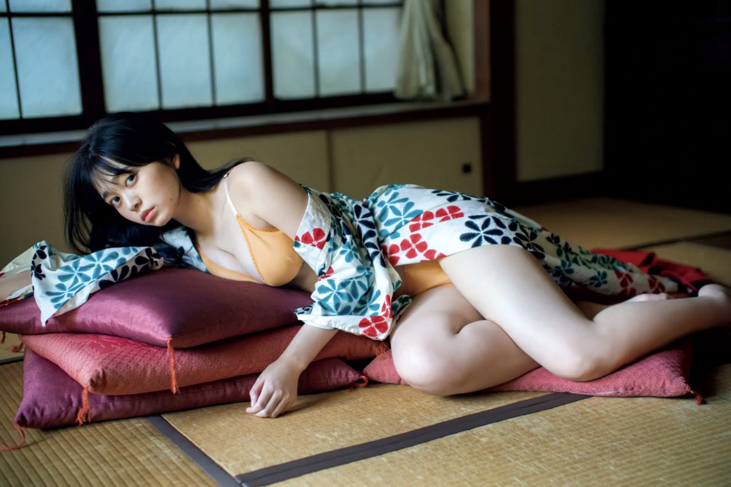 蓬莱舞 - 無垢な誘惑 日系和服私房与浴室湿身性感内衣写真