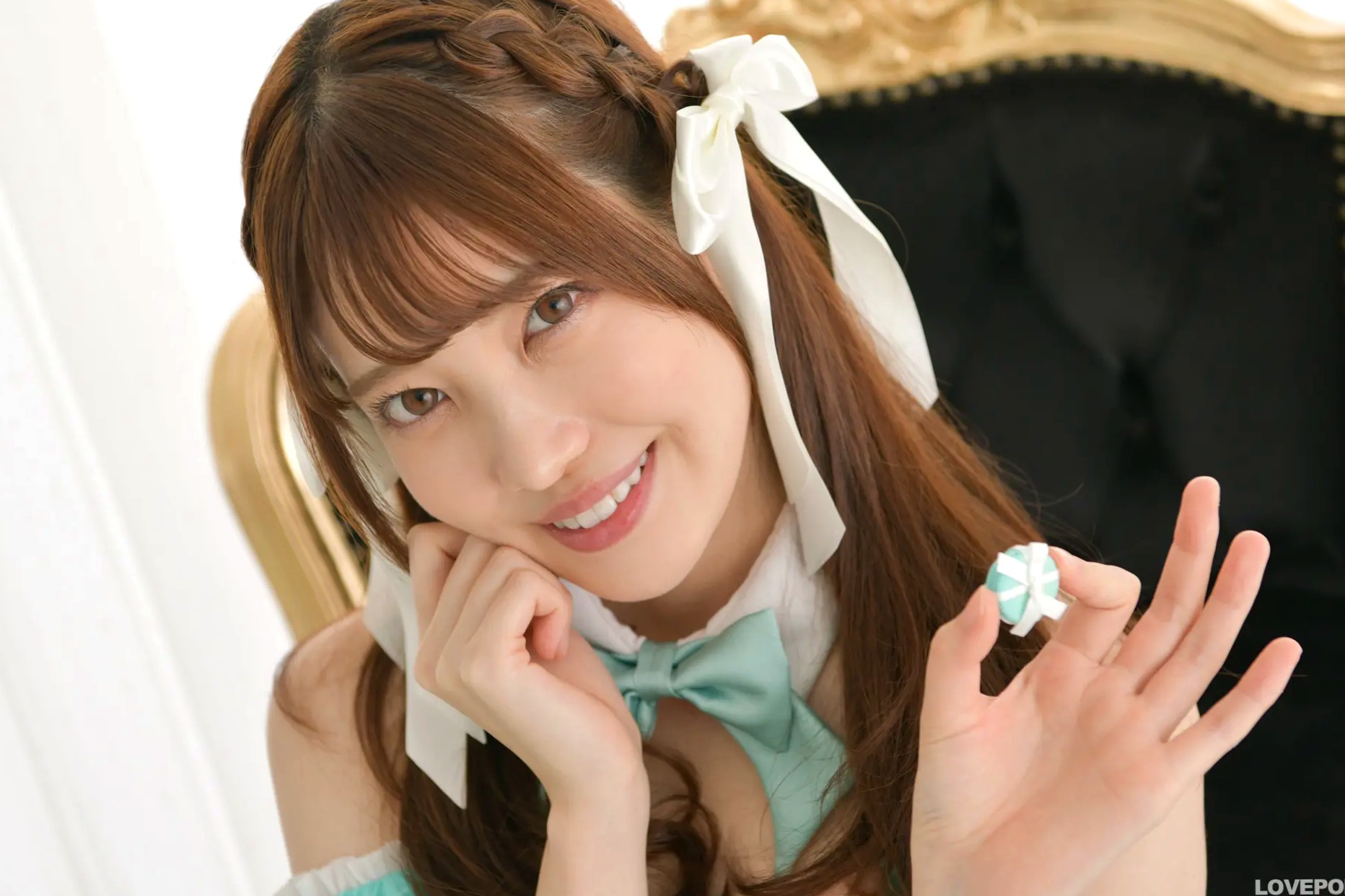 [LOVEPOP] Arisa Akagi 赤城ありさ Photoset 04 薄荷绿萌系COS制服清纯写真