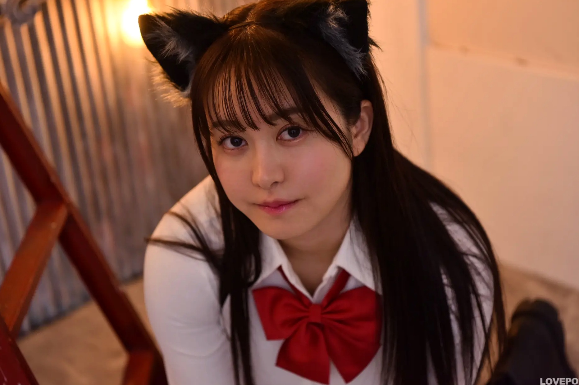 [LOVEPOP] Shizuna Ito 伊藤しずな Photoset 03 猫耳黑丝性感制服写真