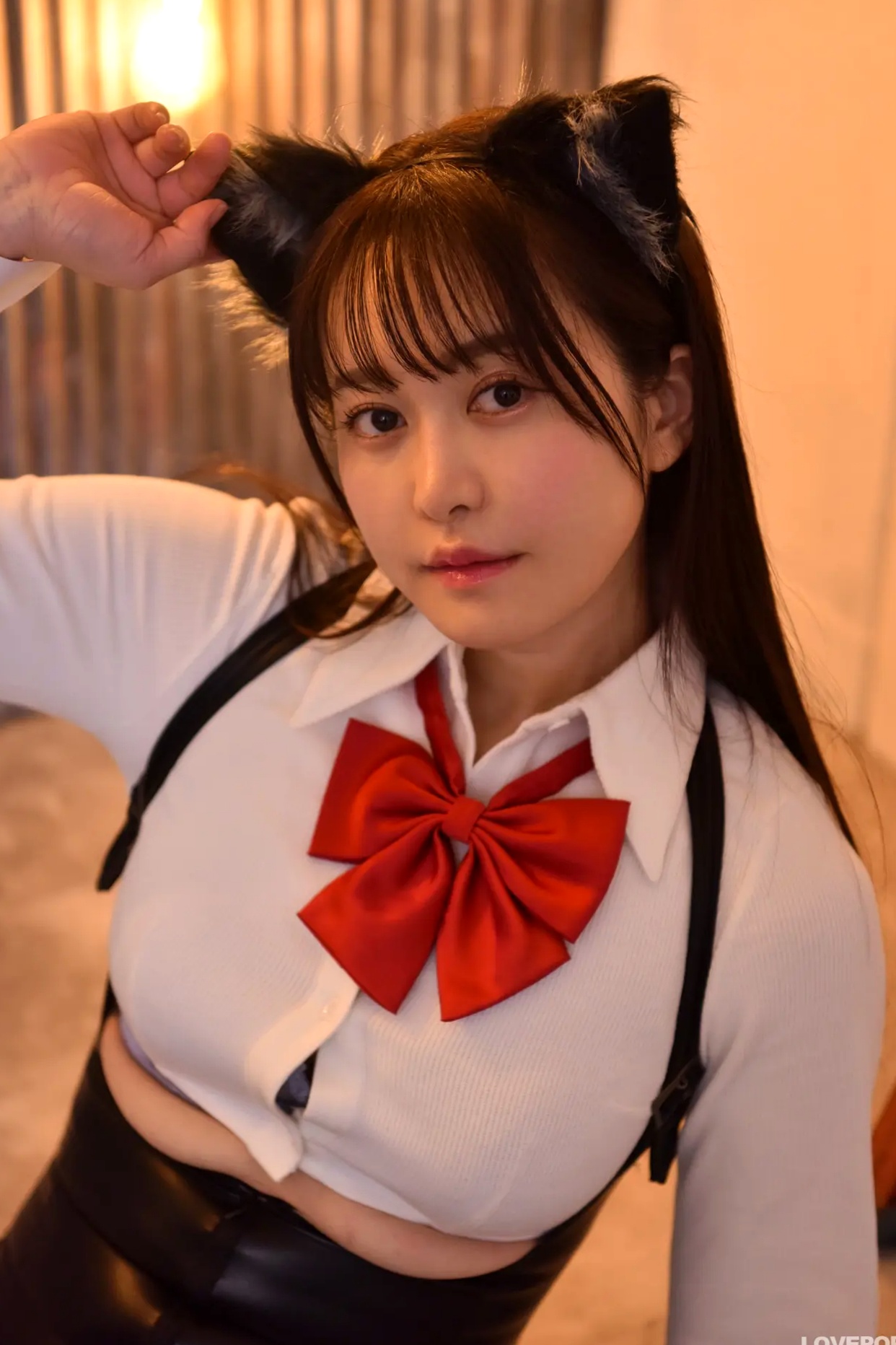 [LOVEPOP] Shizuna Ito 伊藤しずな Photoset 03 猫耳黑丝性感制服写真