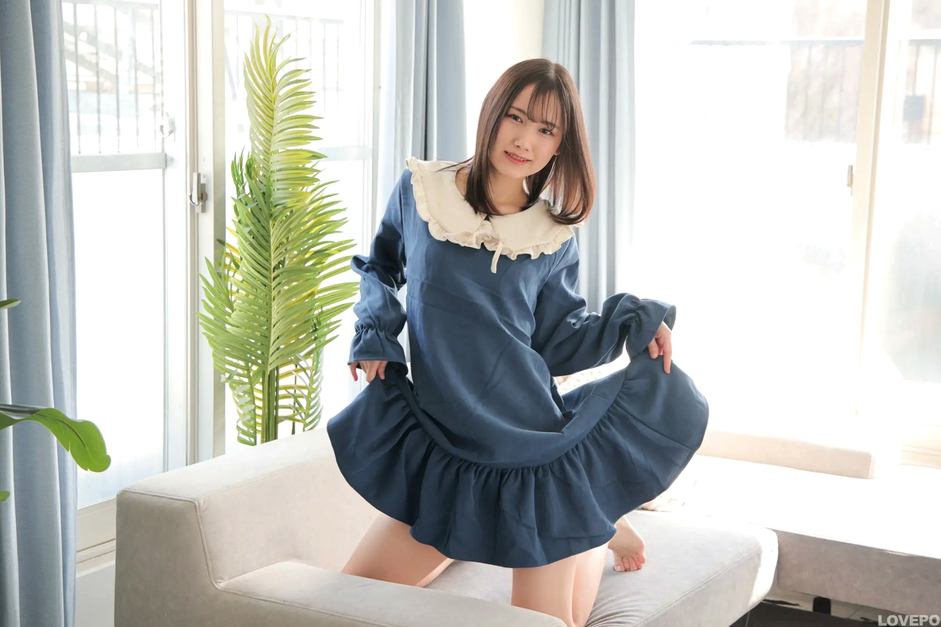 [LOVEPOP] Maki Chiba 千葉まき Photoset 03 居家清纯私房写真 蓝裙俏皮性感美腿