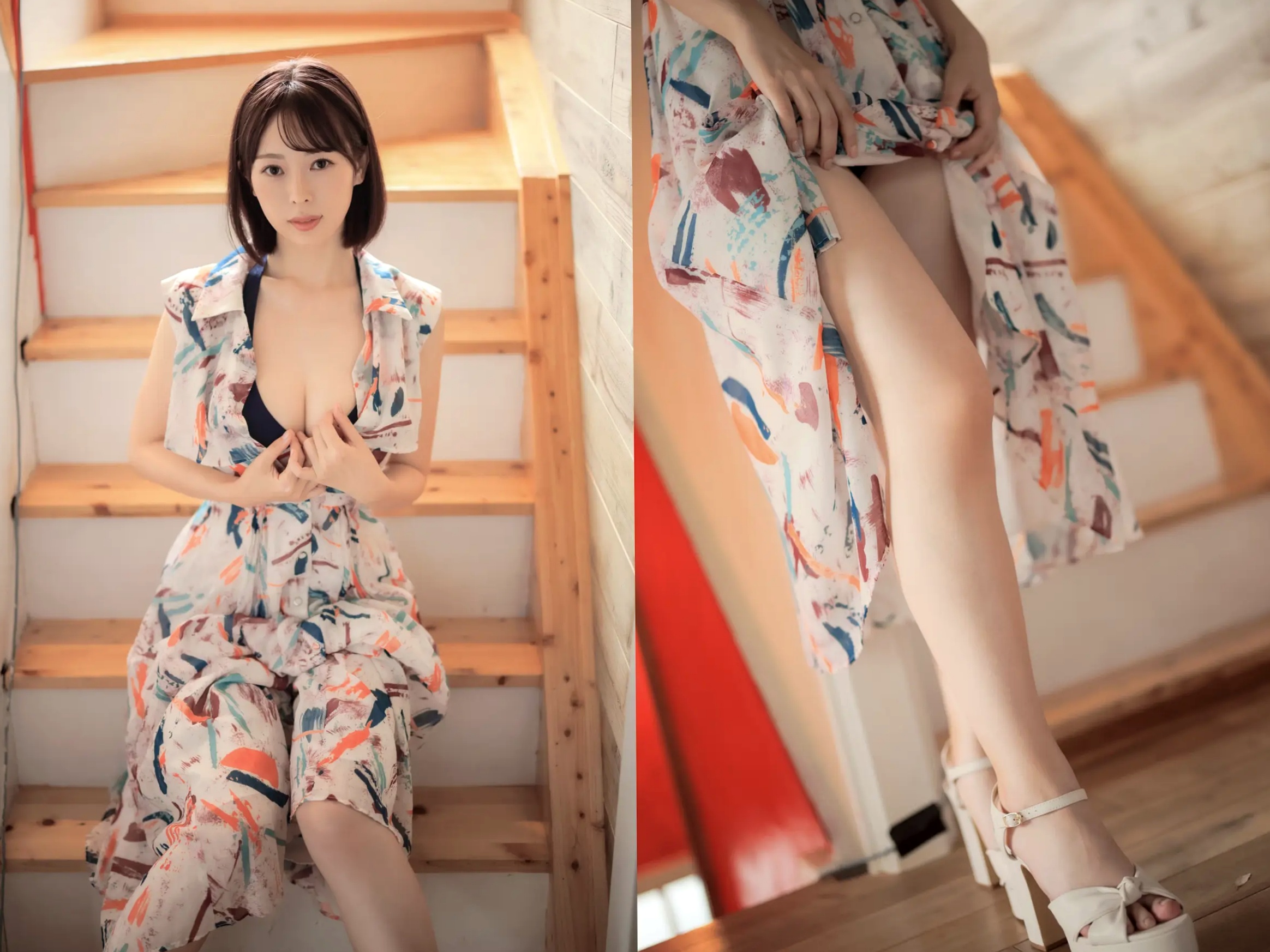 望月菜七子 - 運命の女：日本极品女神比基尼湿身私房写真