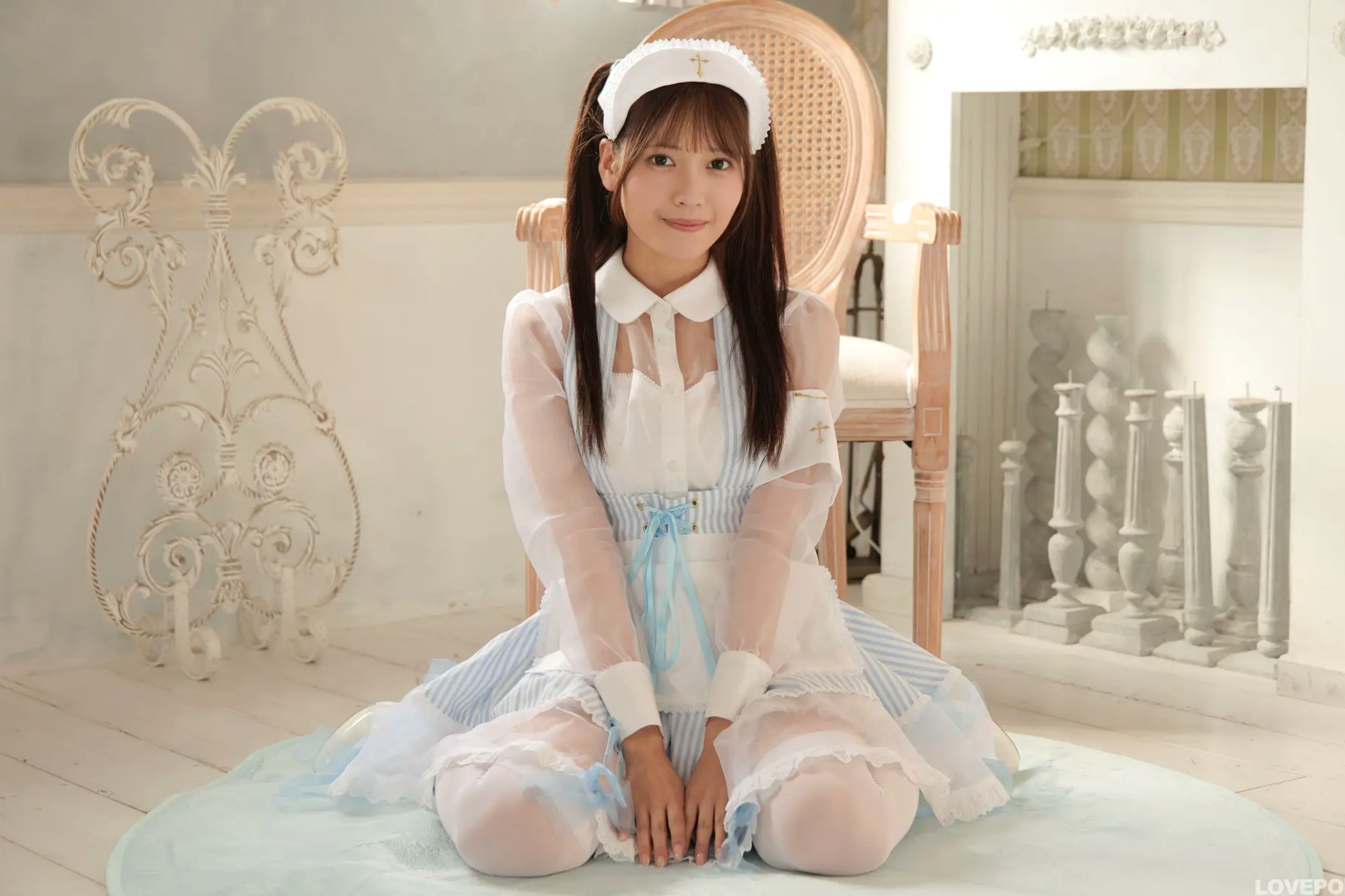 [LOVEPOP] Asuka Nekomiya 猫宮あすか Photoset 06 蓝白萌系护士制服白丝写真