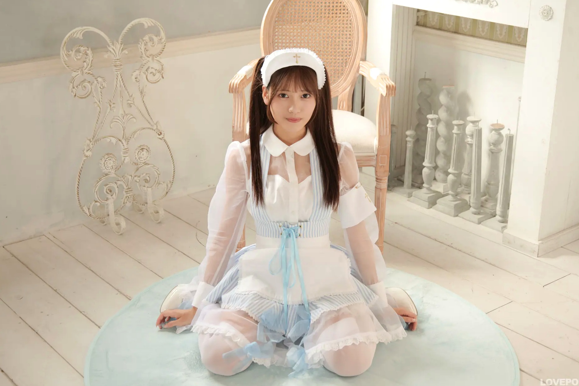 [LOVEPOP] Asuka Nekomiya 猫宮あすか Photoset 06 蓝白萌系护士制服白丝写真