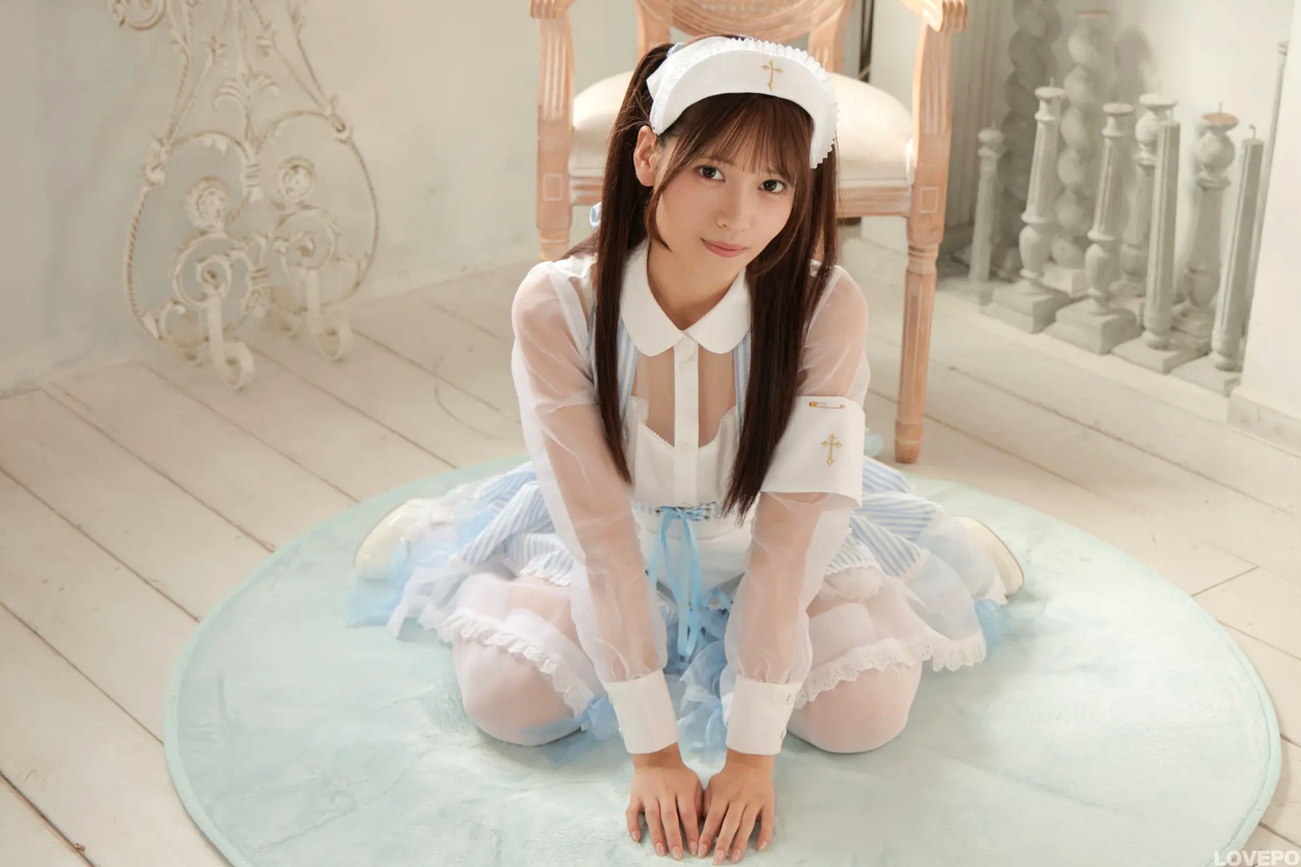 [LOVEPOP] Asuka Nekomiya 猫宮あすか Photoset 06 蓝白萌系护士制服白丝写真