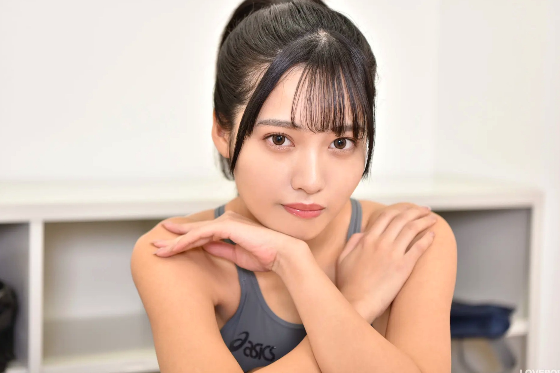 [LOVEPOP] Asuka Nekomiya 猫宮あすか Photoset 01 灰色连体泳衣黑丝性感写真
